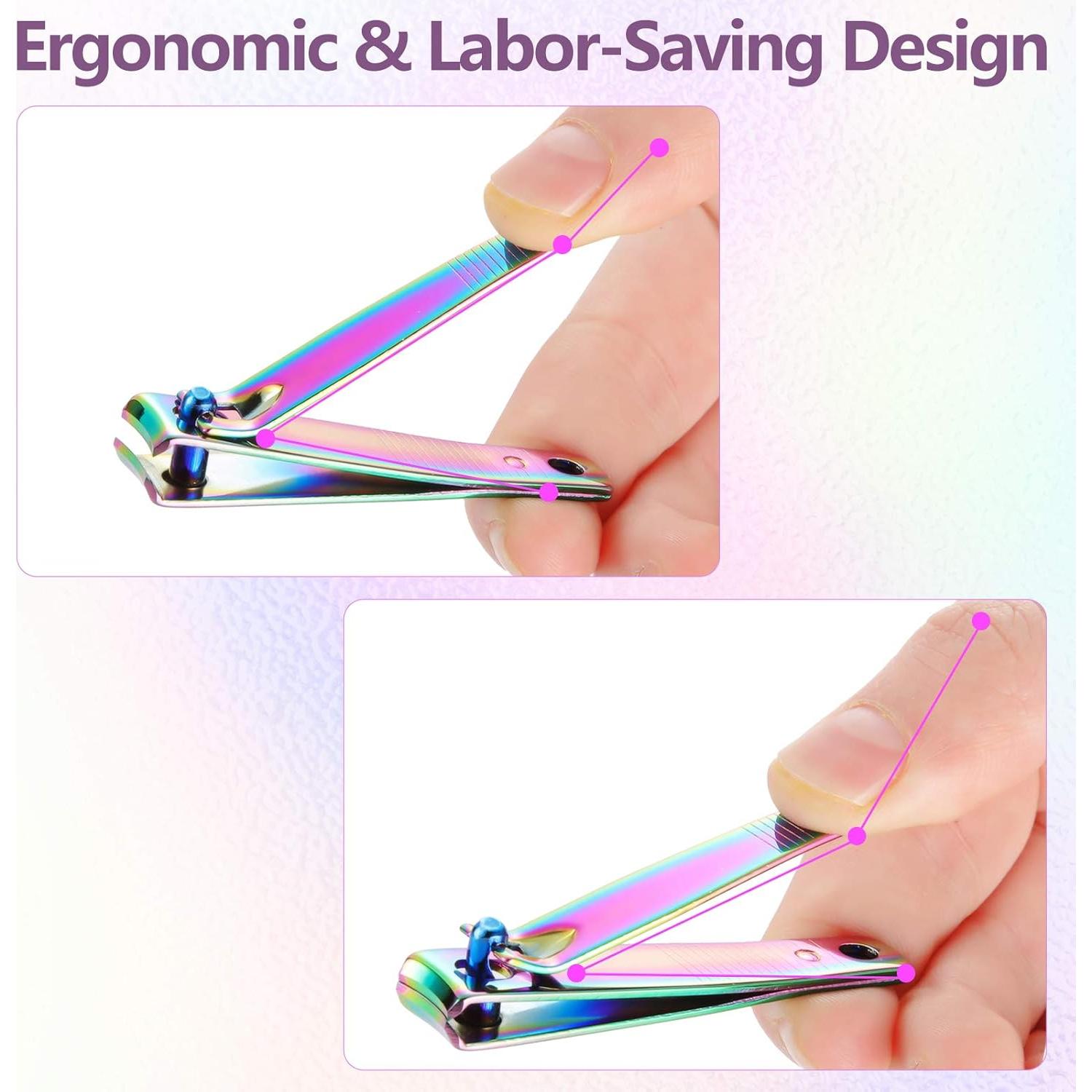 Juego de 6 cortaúñas de acero inoxidable Honoson 6 cm