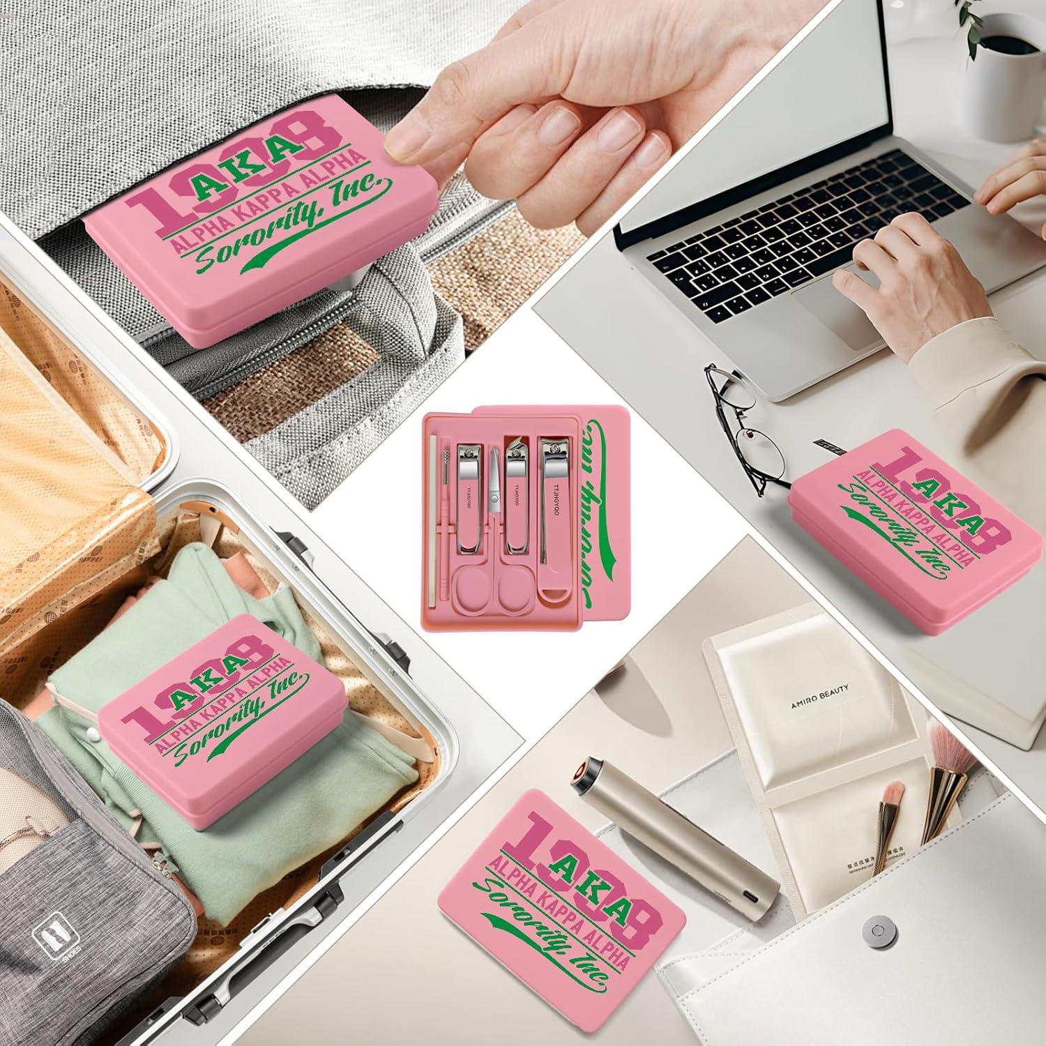 Set de Manicura 6 en 1 TTJHGYQO Rosa Hermandad Portátil