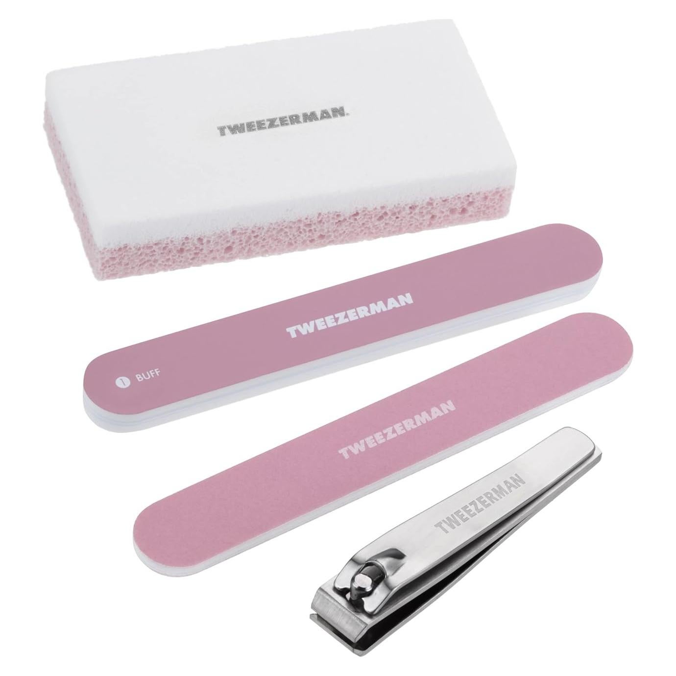 Kit de Pedicura Esencial Tweezerman Rosa Té 4 Piezas