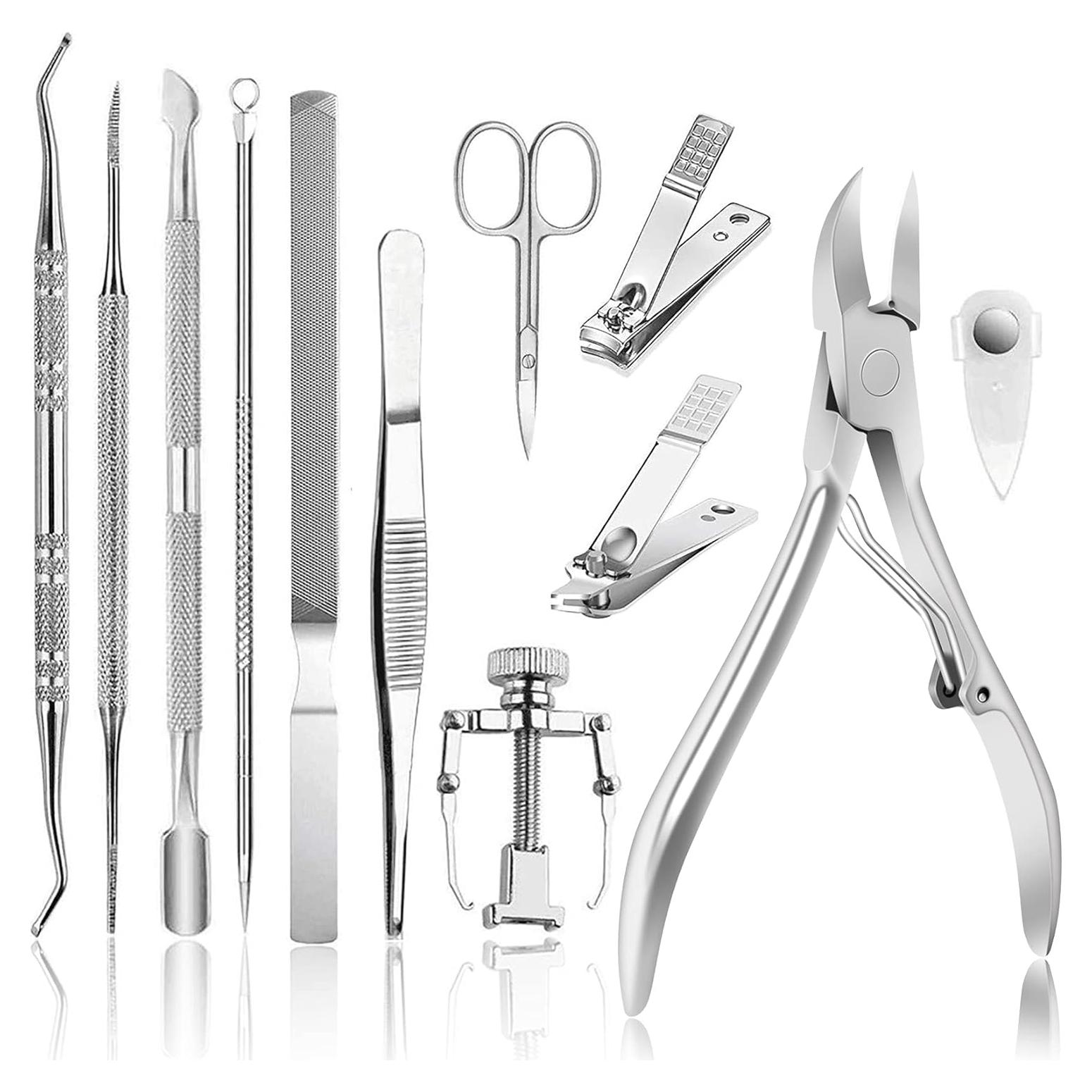 Juego de Cortauñas Profesional JTIEO 12 Piezas - Acero Inoxidable