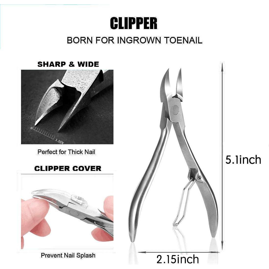 Juego de Cortauñas Profesional JTIEO 12 Piezas - Acero Inoxidable