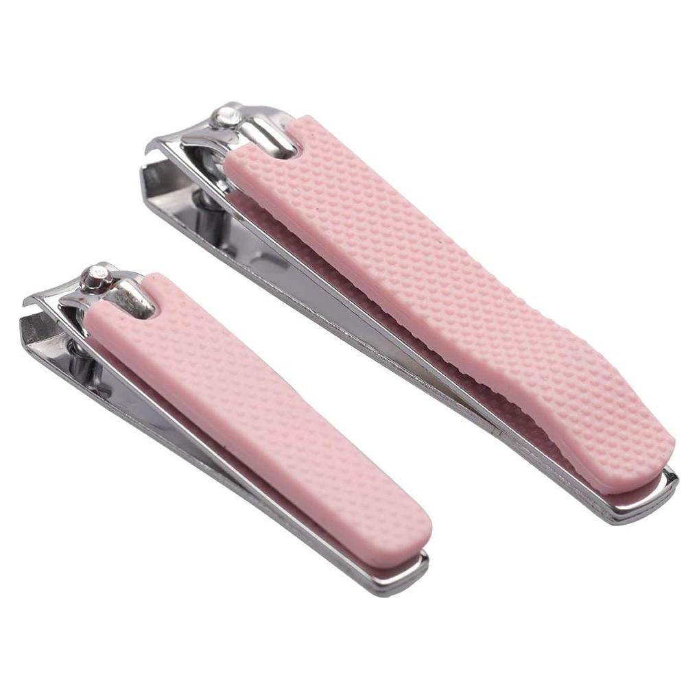 Set de Cortauñas Rocutus 2 Piezas Rosa - Tijeras de Manicura y Pedicura