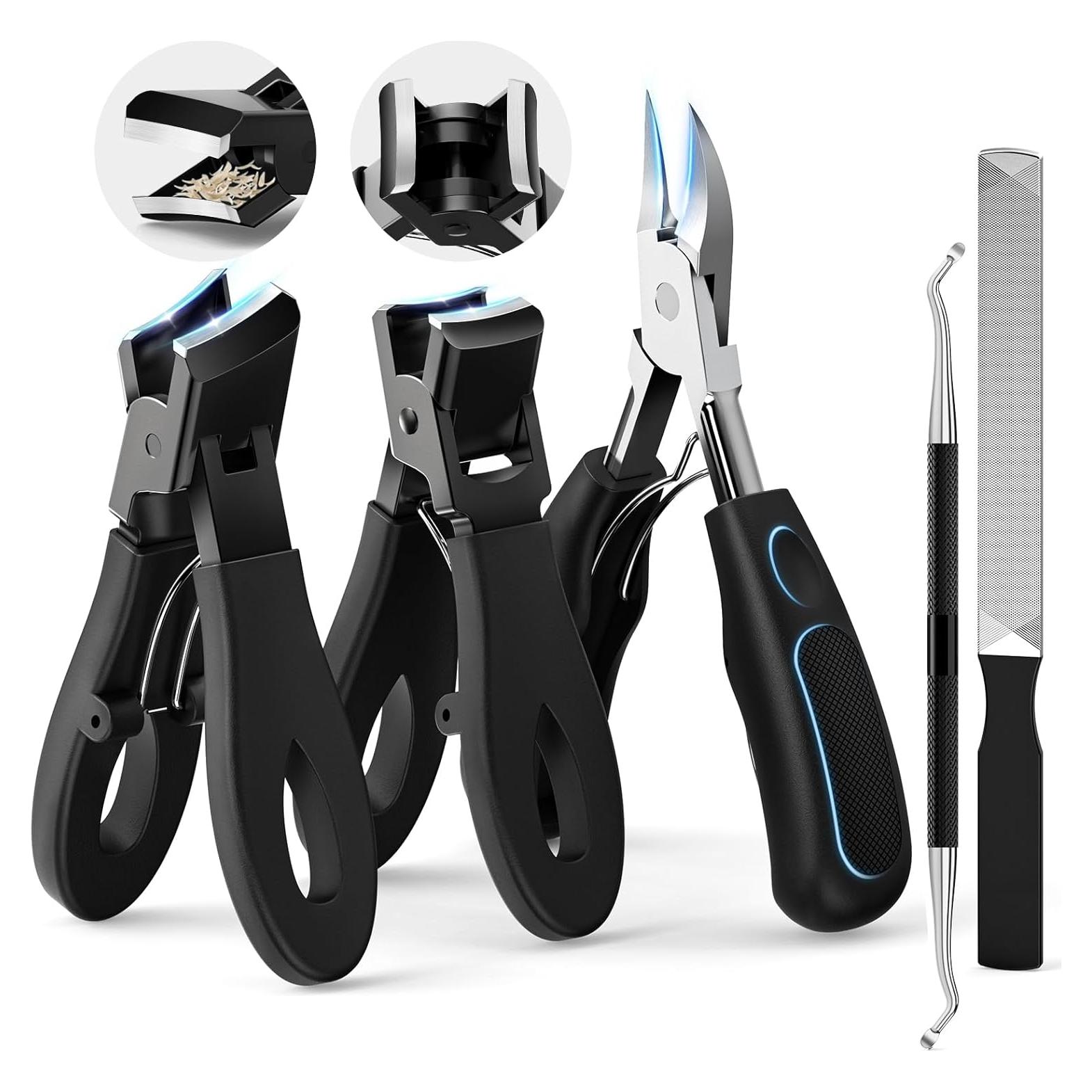 Kit de Cortauñas Profesional 5 en 1 Nadadora para Uñas Gruesas