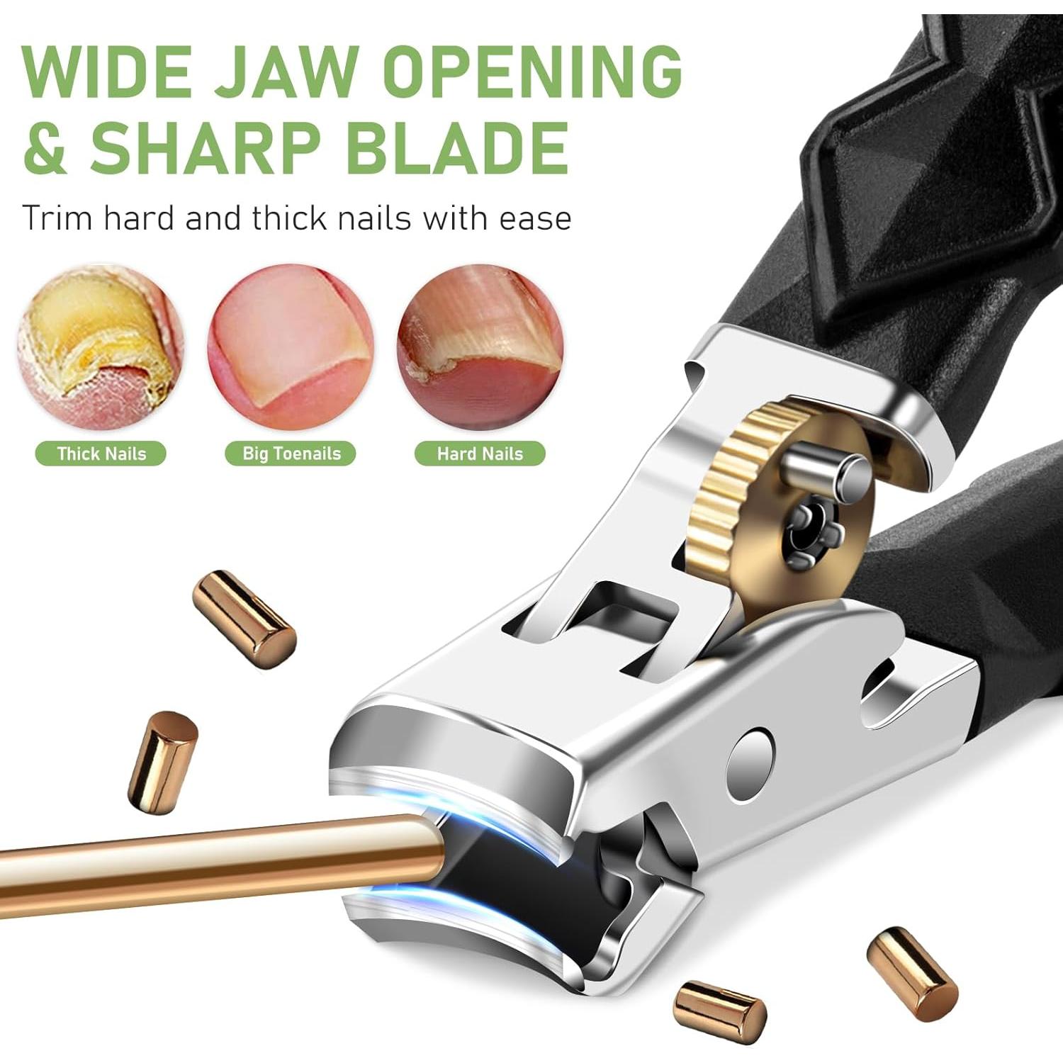 Cortauñas de Gran Apertura HANDWENG para Uñas Gruesas