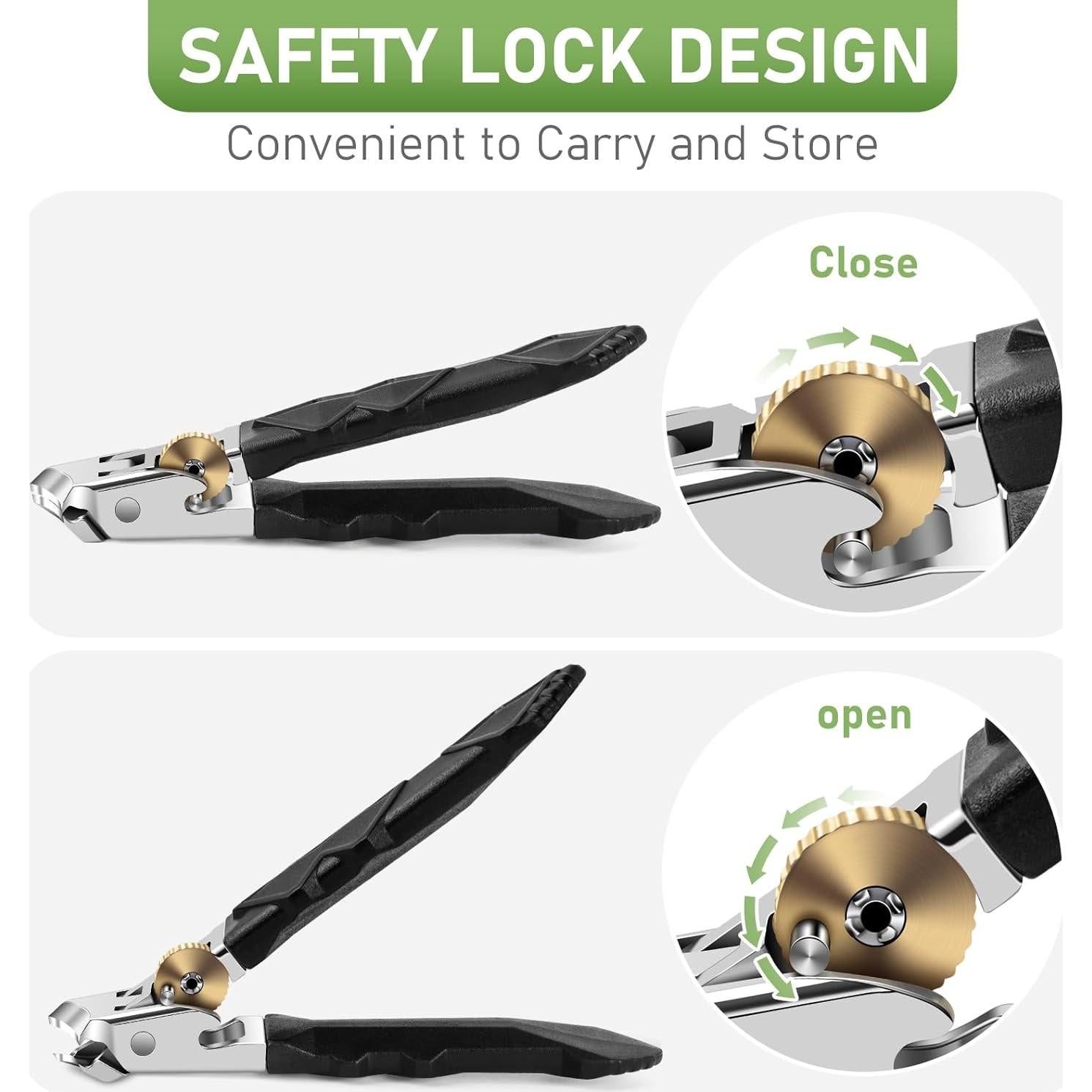 Cortauñas de Gran Apertura HANDWENG para Uñas Gruesas