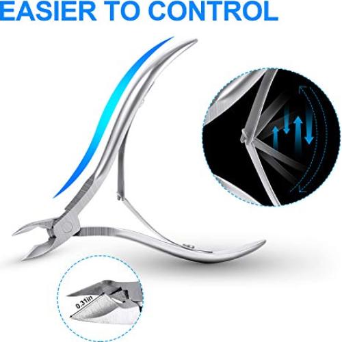 Set 8 Cortadores de Cutículas Acero Inoxidable Mudder Plata