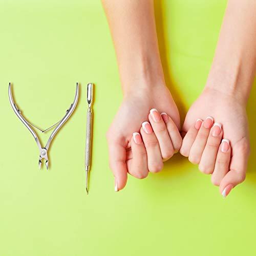 Set 8 Cortadores de Cutículas Acero Inoxidable Mudder Plata