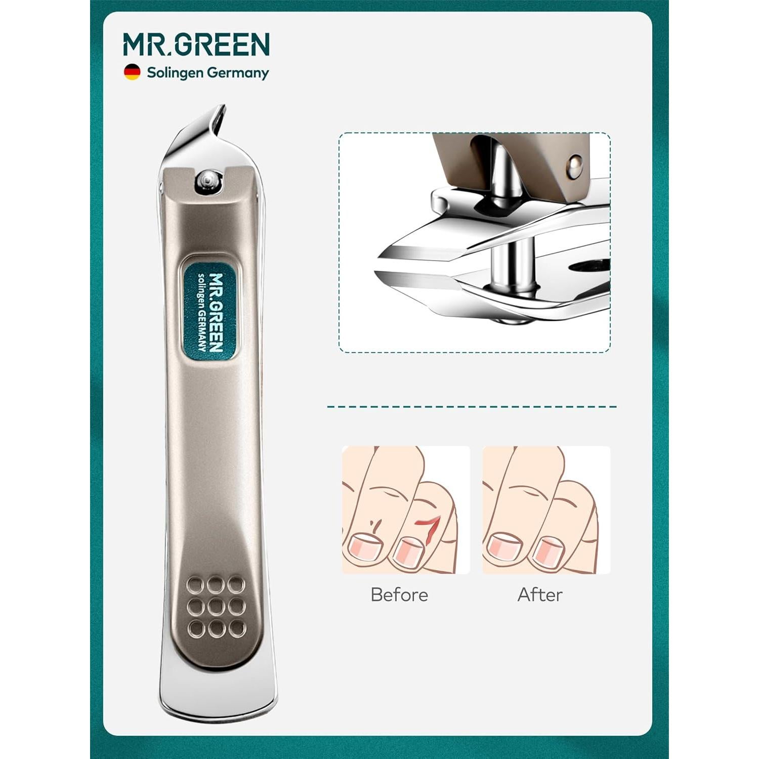 Juego de Manicura Profesional MR.GREEN con Estuche - 12 Piezas