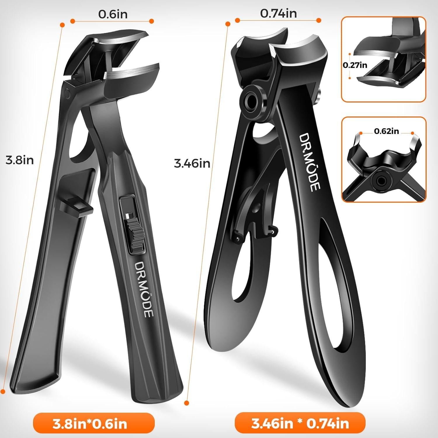 Cortauñas Gruesos DRMODE con Mango Largo y Cabeza Angulada