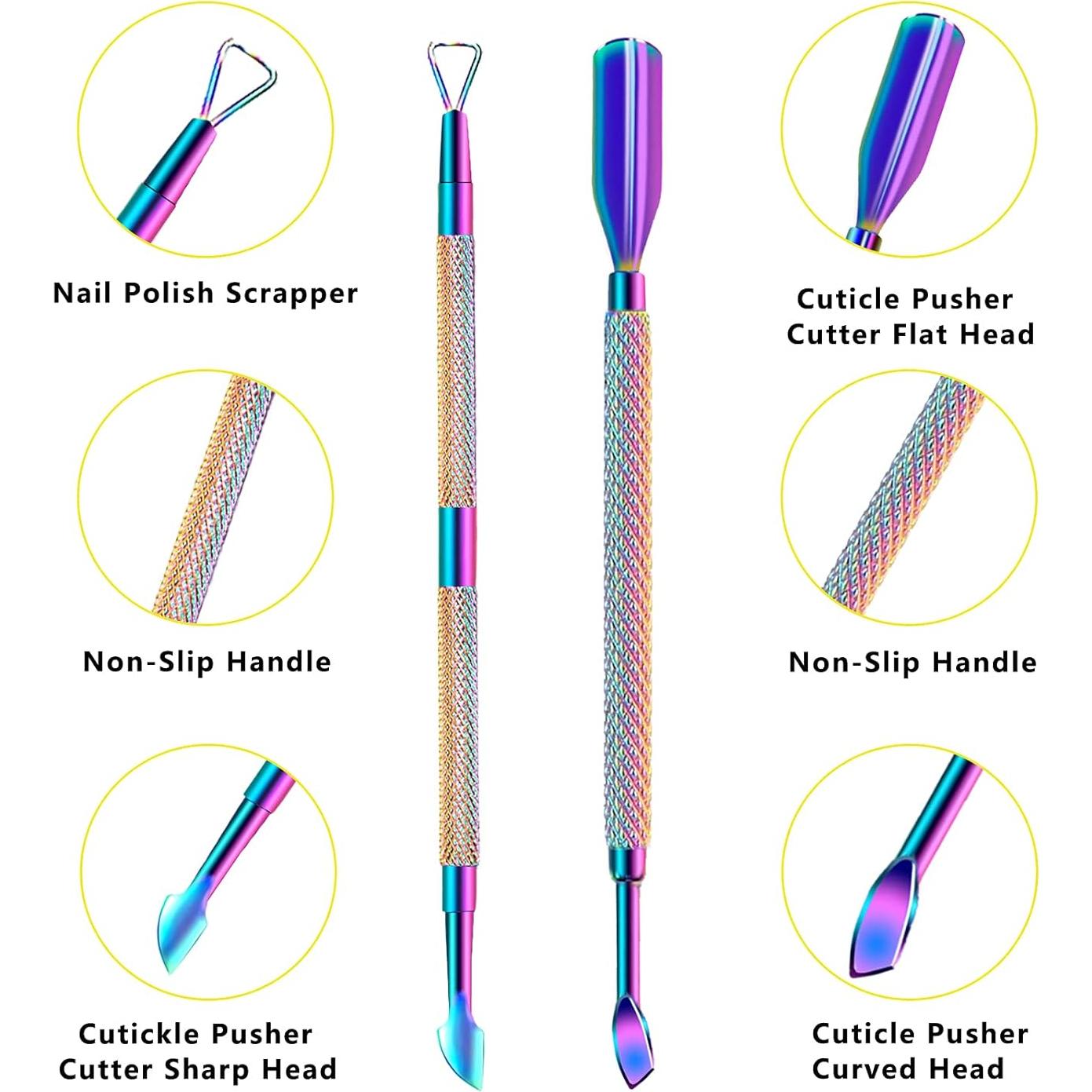 Recortador de Cutículas Decute 5 en 1 Acero Inoxidable Colorido