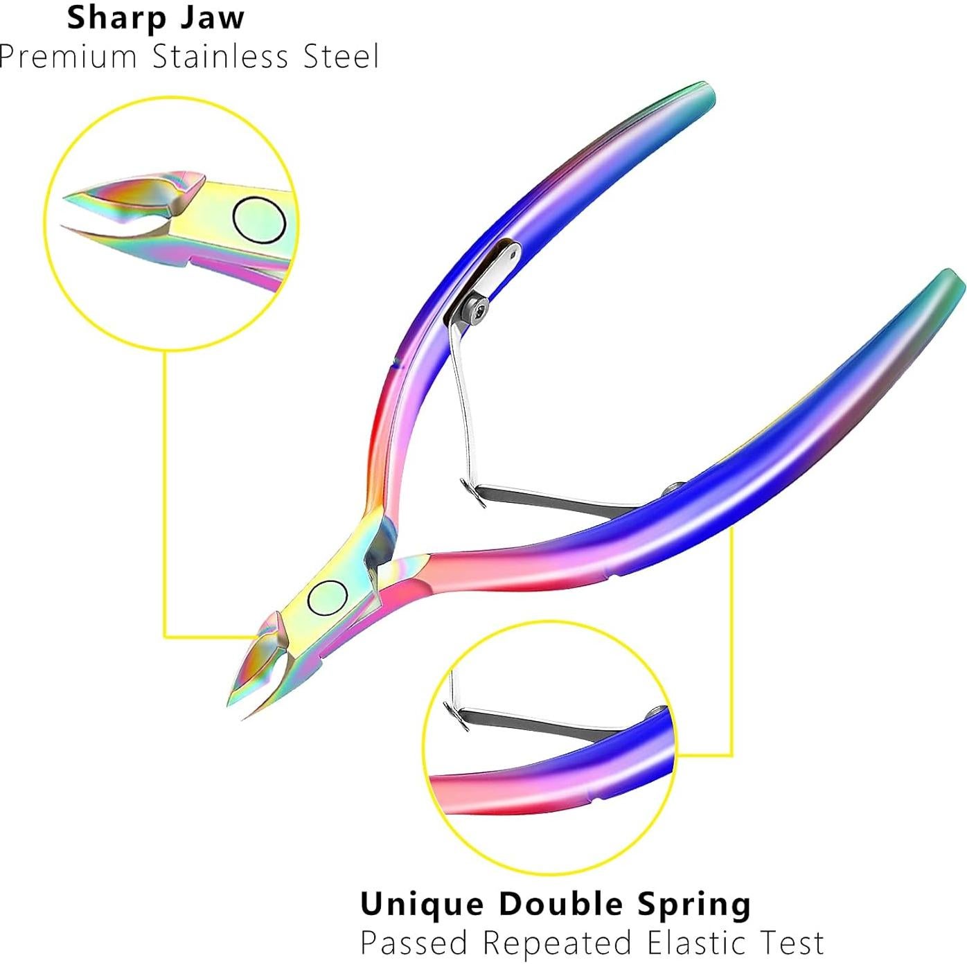 Recortador de Cutículas Decute 5 en 1 Acero Inoxidable Colorido