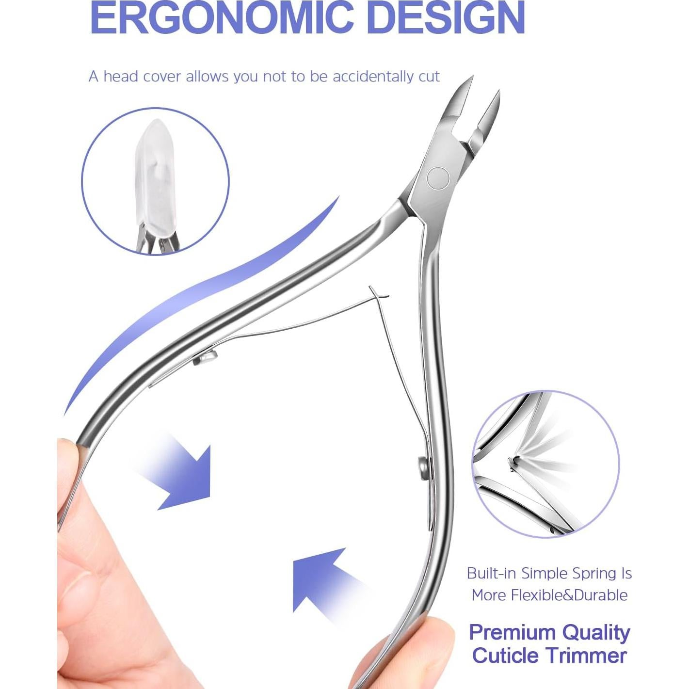 Kit de Cuidado de Uñas MORGLES 13 Piezas con Aceite Leche y Miel