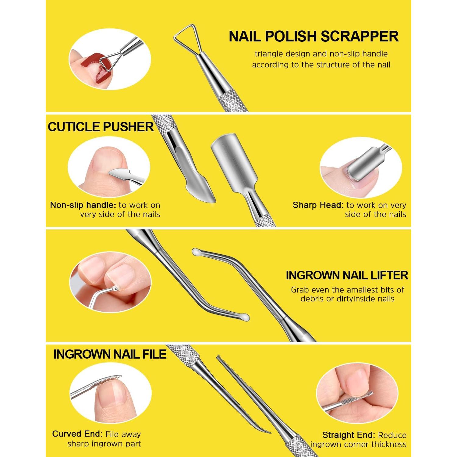 Kit de Cuidado de Uñas MORGLES 13 Piezas con Aceite Leche y Miel