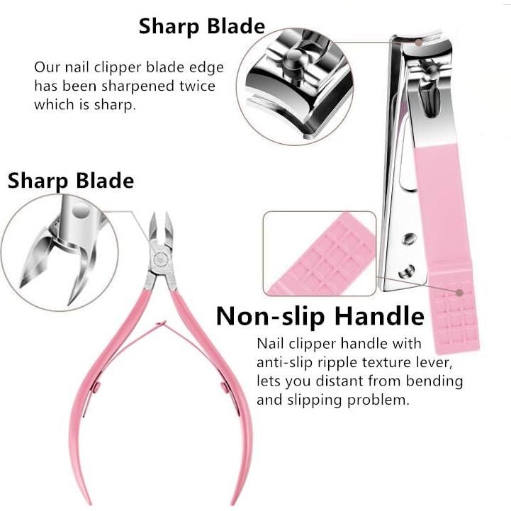 Juego de Manicura 5 Piezas Feiworui con Estuche Portátil