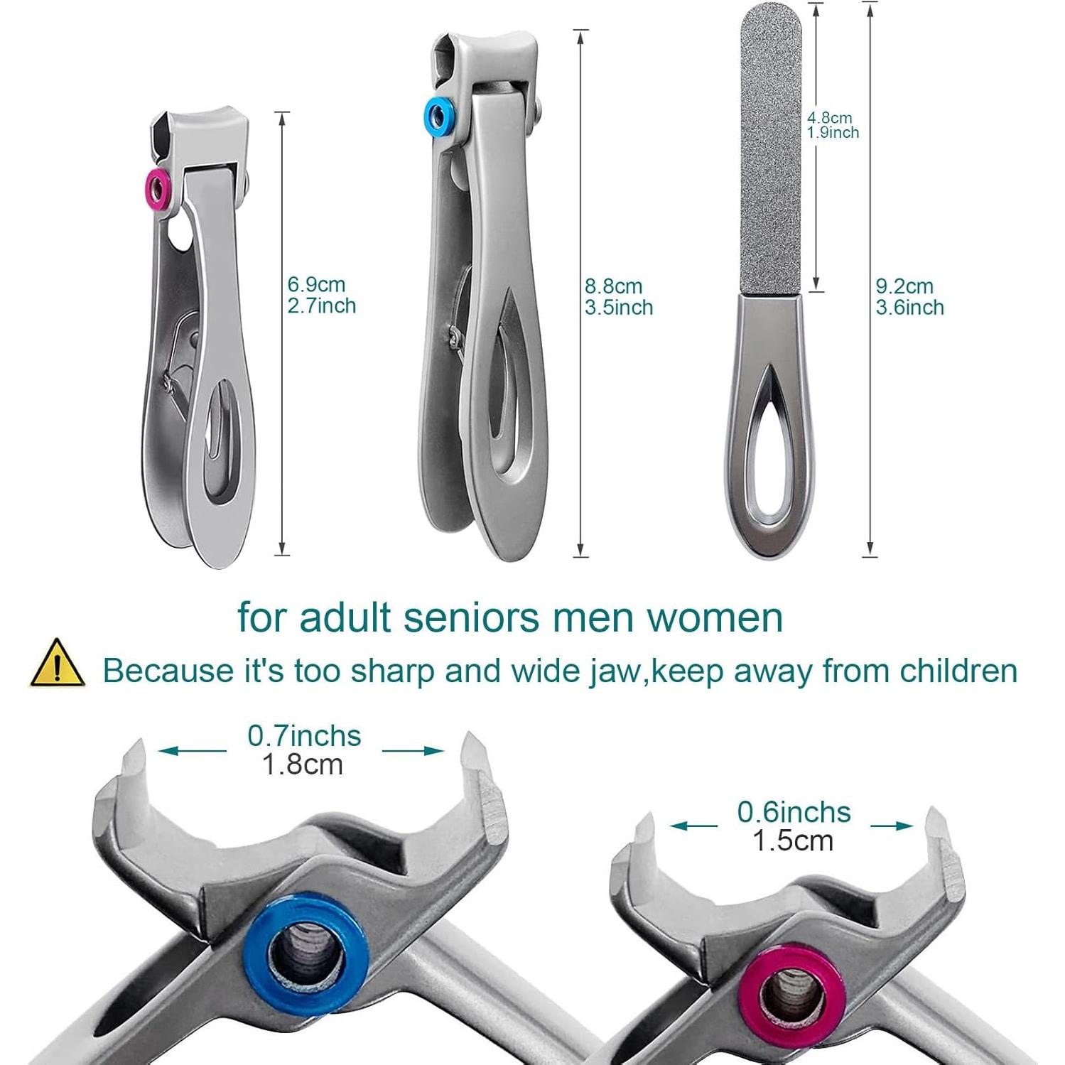 Juego de Cortauñas VOGARB Grande y Pequeño para Uñas Gruesas