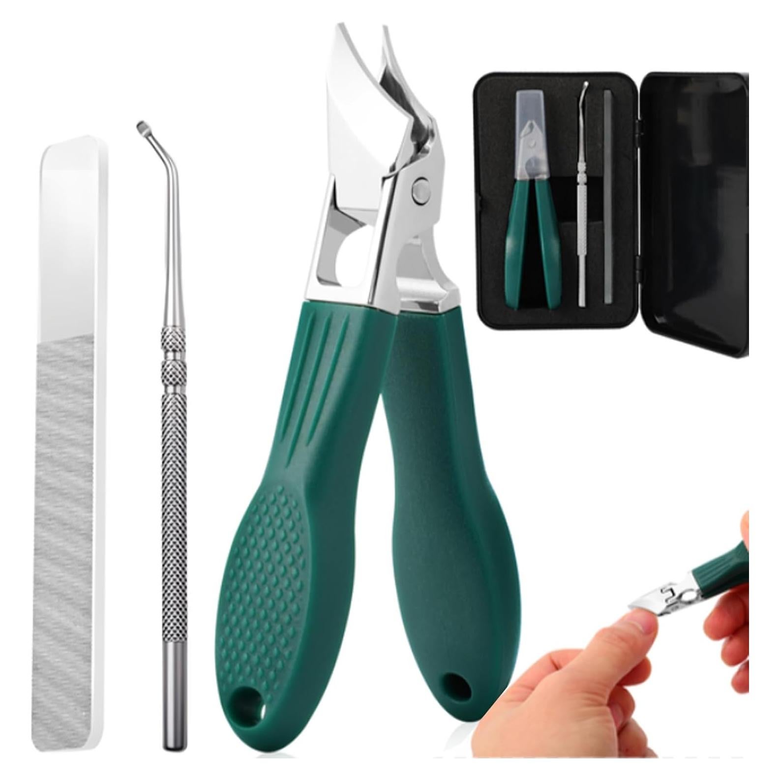 Cortauñas a Prueba de Agua MISNINE - Juego 3 Piezas con Lima