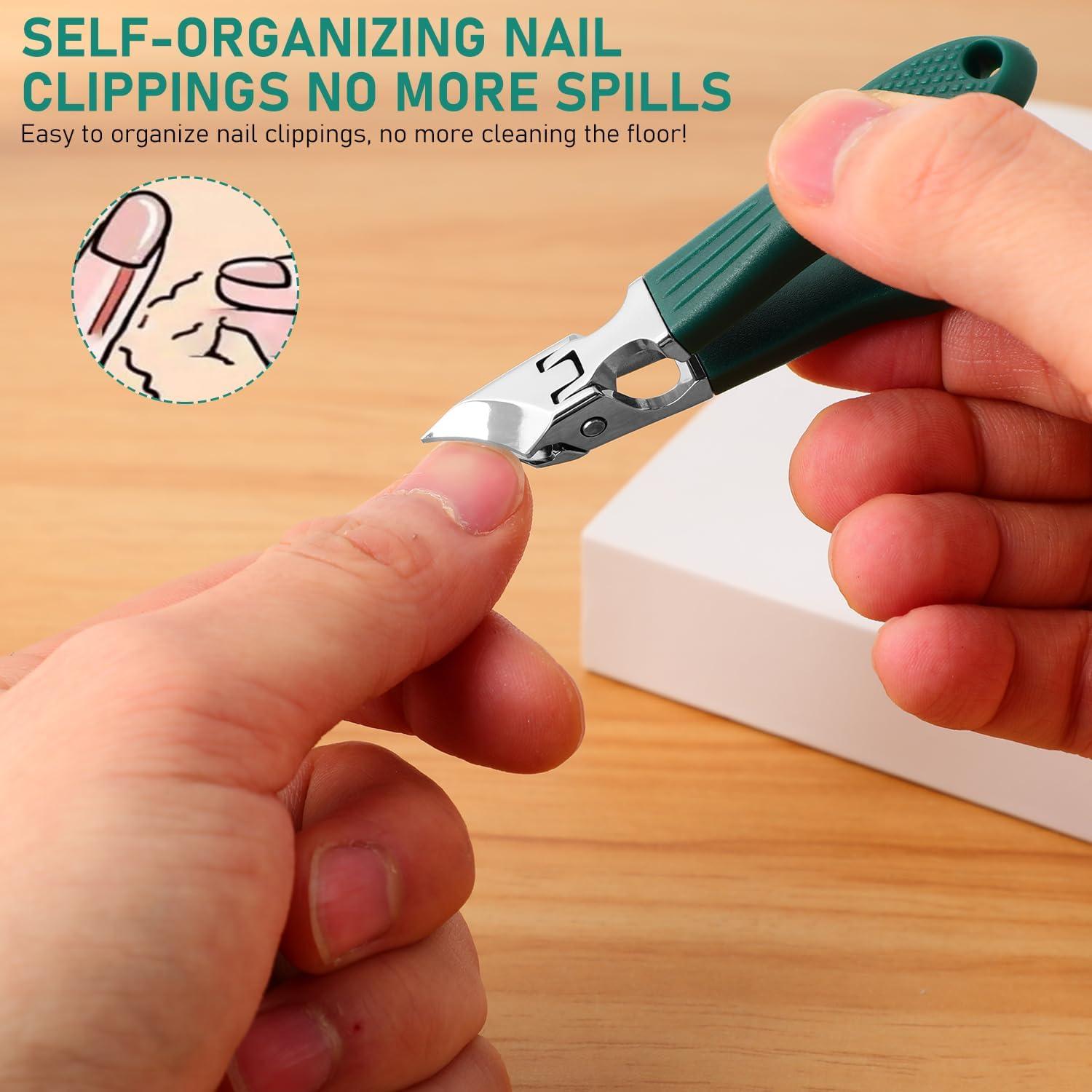 Cortauñas a Prueba de Agua MISNINE - Juego 3 Piezas con Lima