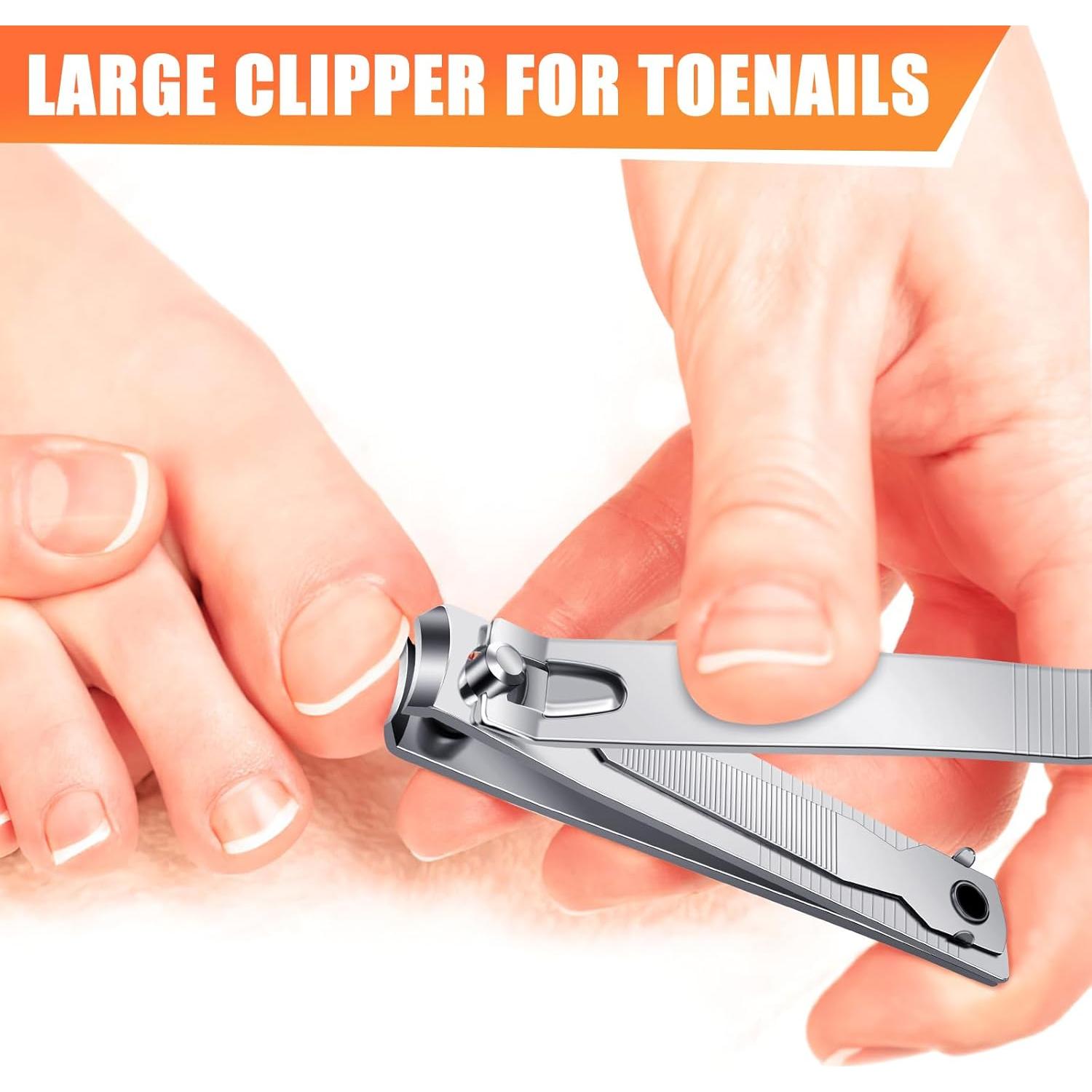 Cortauñas DRMODE - Paquete de 8 Cortauñas de Acero Inoxidable