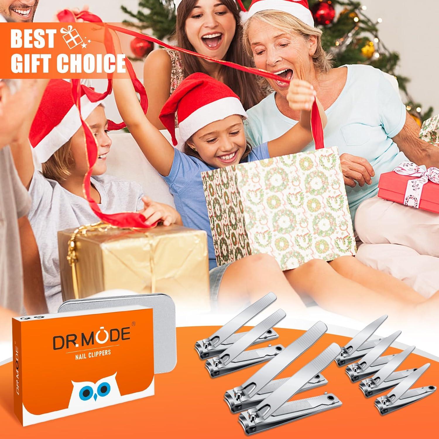 Cortauñas DRMODE - Paquete de 8 Cortauñas de Acero Inoxidable