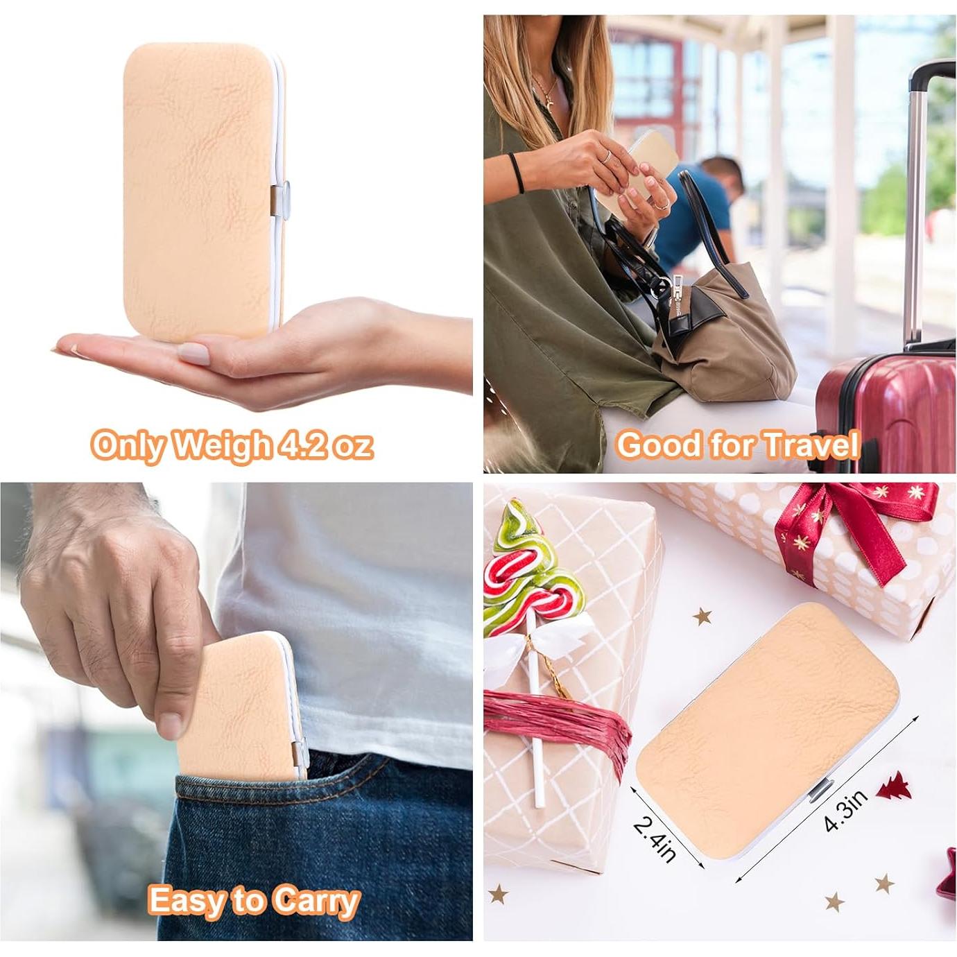 Juego de Manicura HOLD-U-DREAM 7 en 1 Acero Inoxidable Oro Rosa