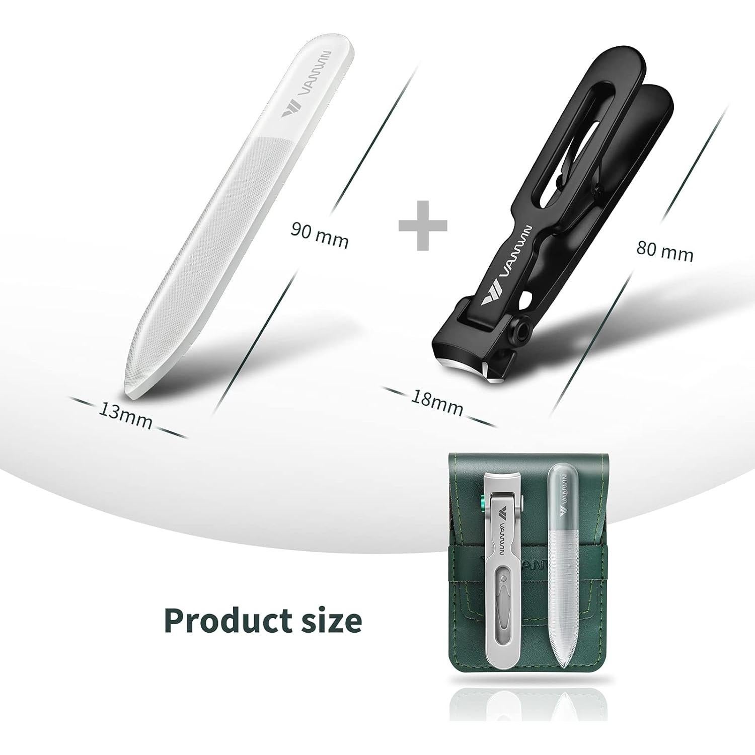 Cortauñas Gruesas VANWIN 16mm Acero Inoxidable con Lima