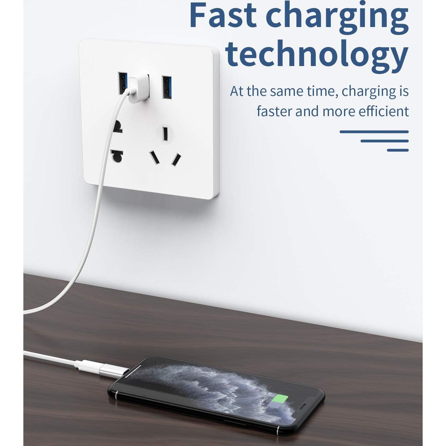 Adaptador Micro USB a Lightning Zoyuzan 3-Pack Carga iPhone