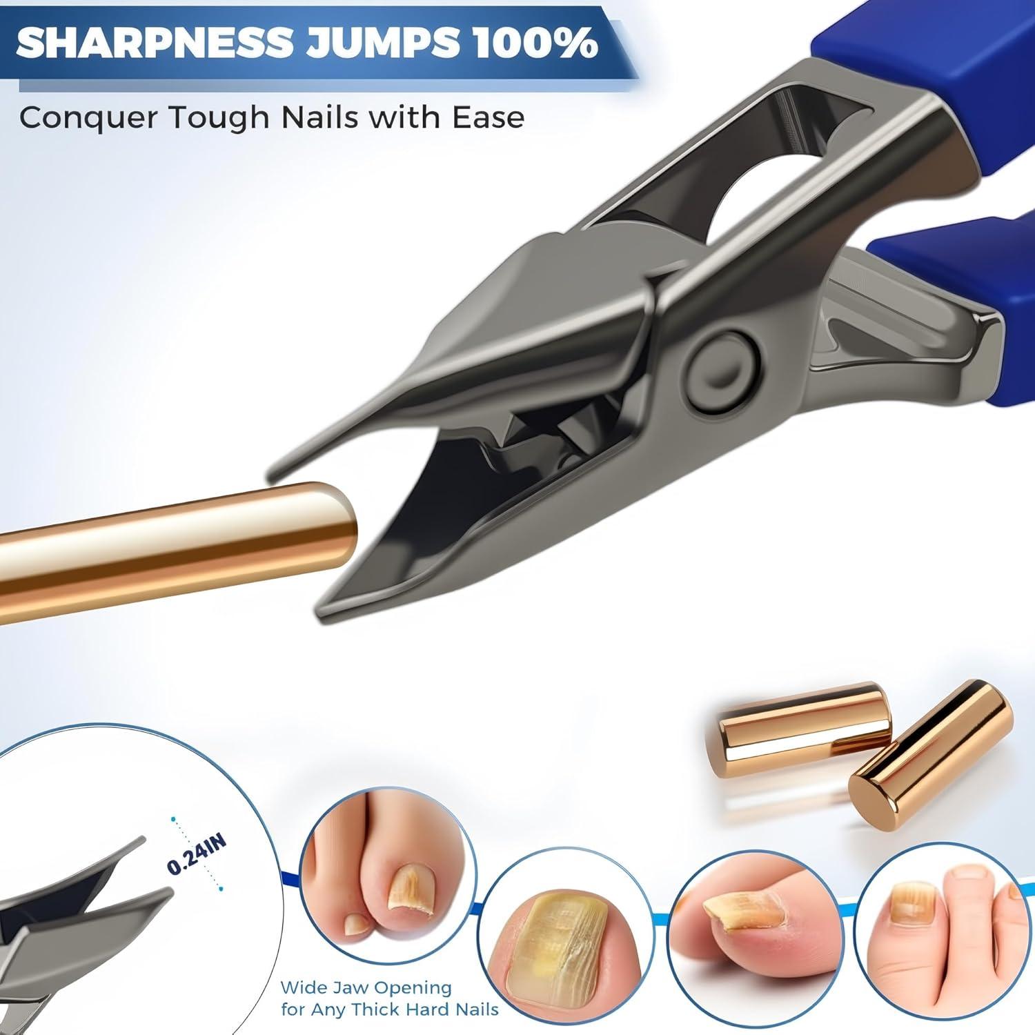 Juego de Cortauñas Antisalpicaduras Acero Inoxidable 3 Piezas