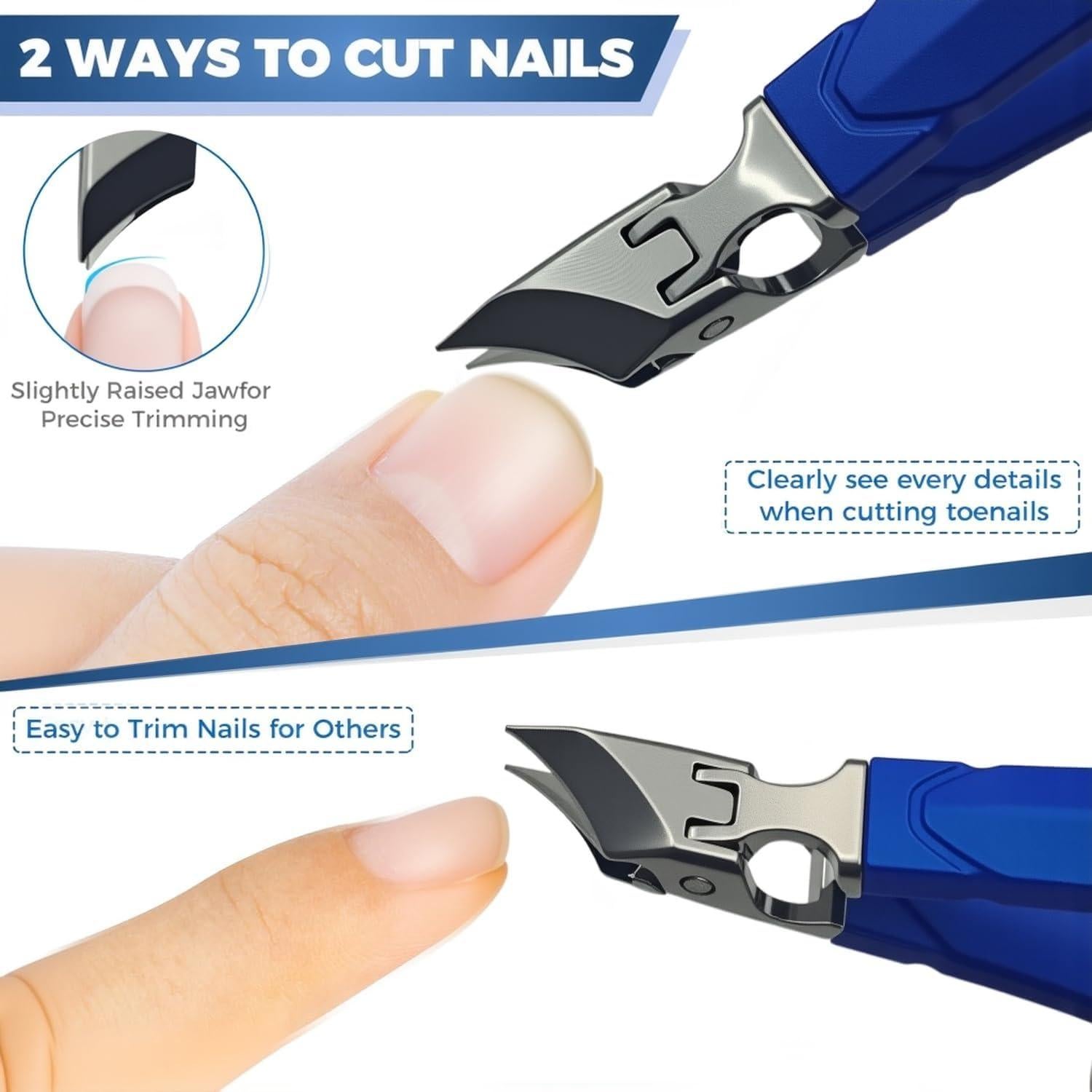 Juego de Cortauñas Antisalpicaduras Acero Inoxidable 3 Piezas