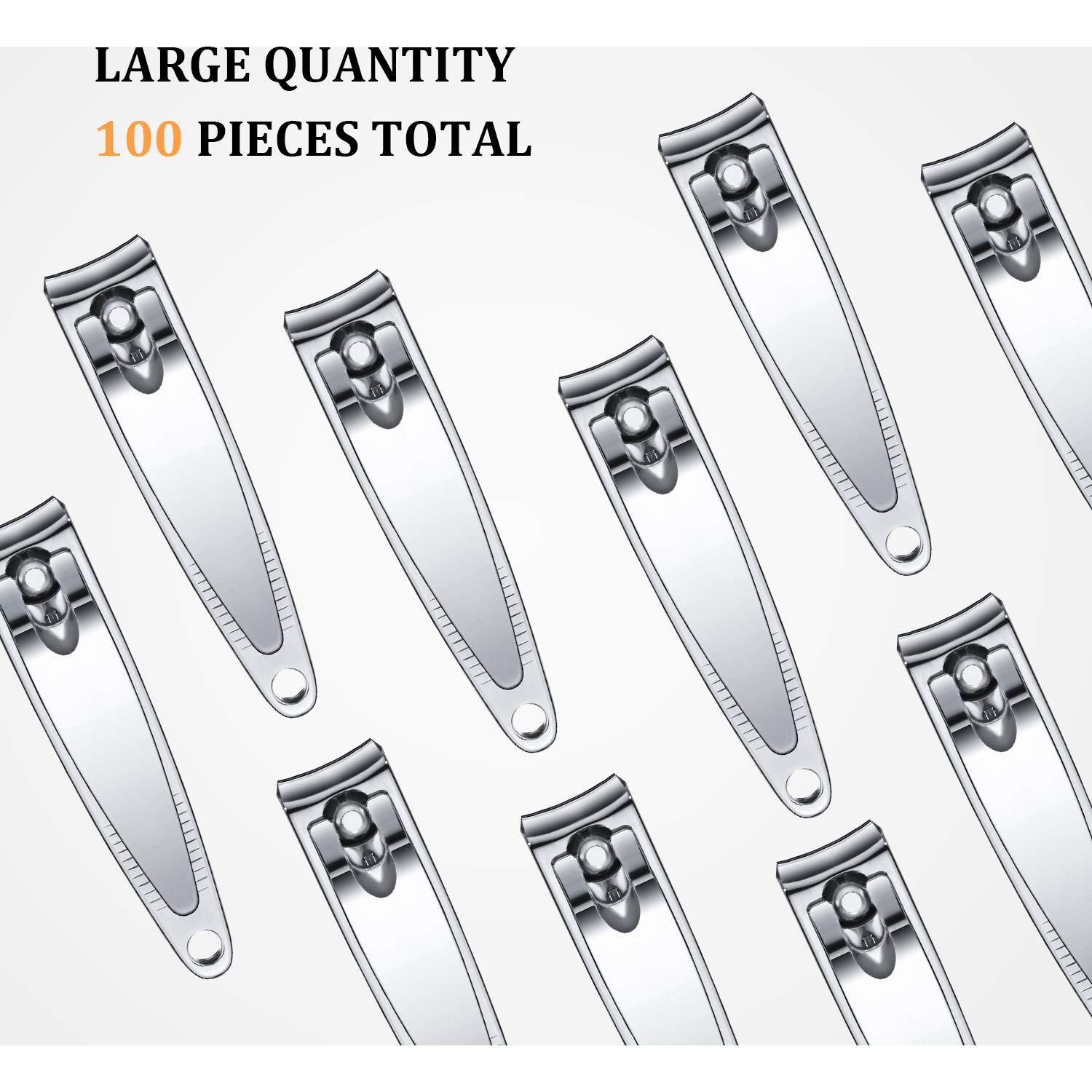 Set de 100 Cortauñas Mudder de Acero Inoxidable Portátil