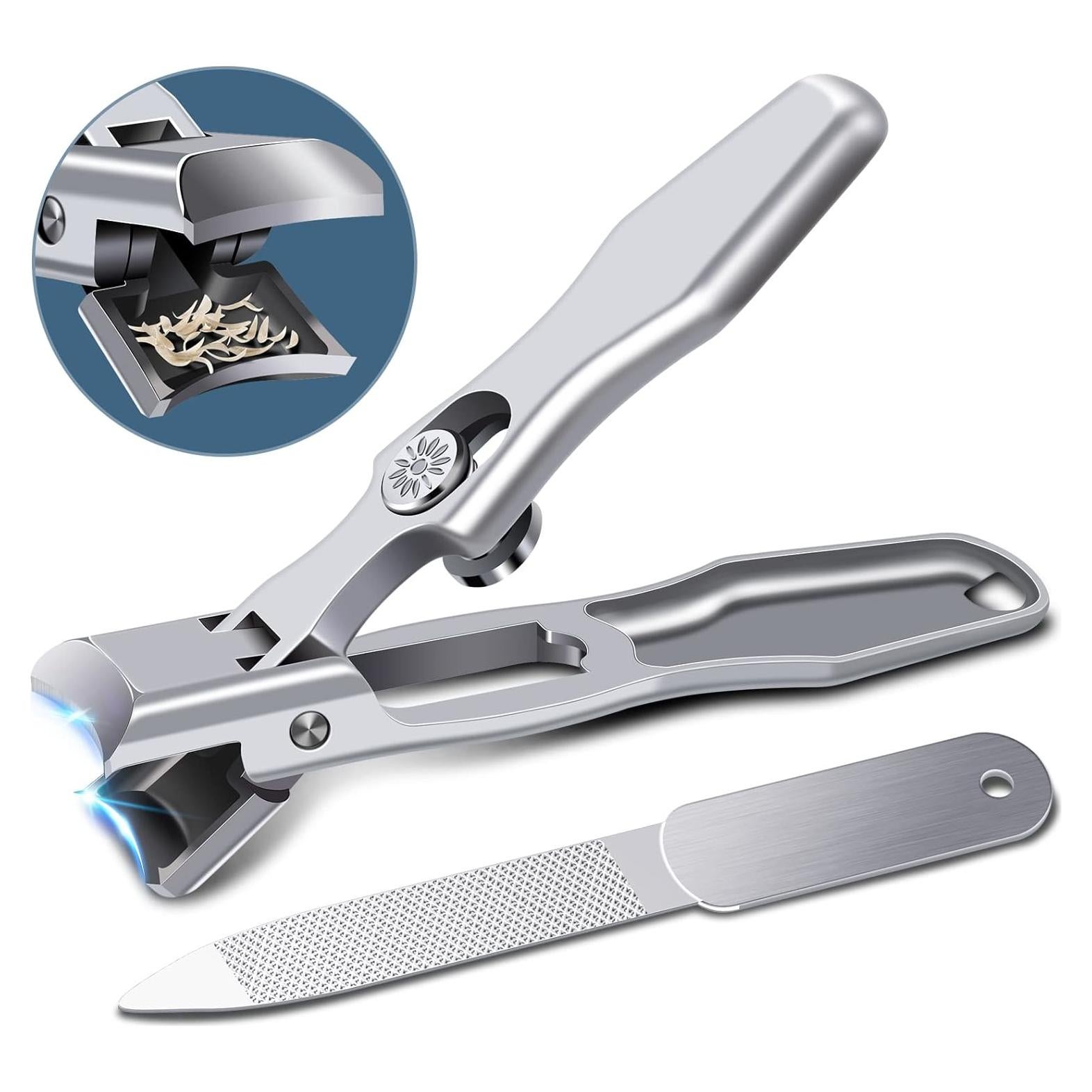 Cortauñas DRMODE con Recogedor y Mango Largo para Uñas Gruesas