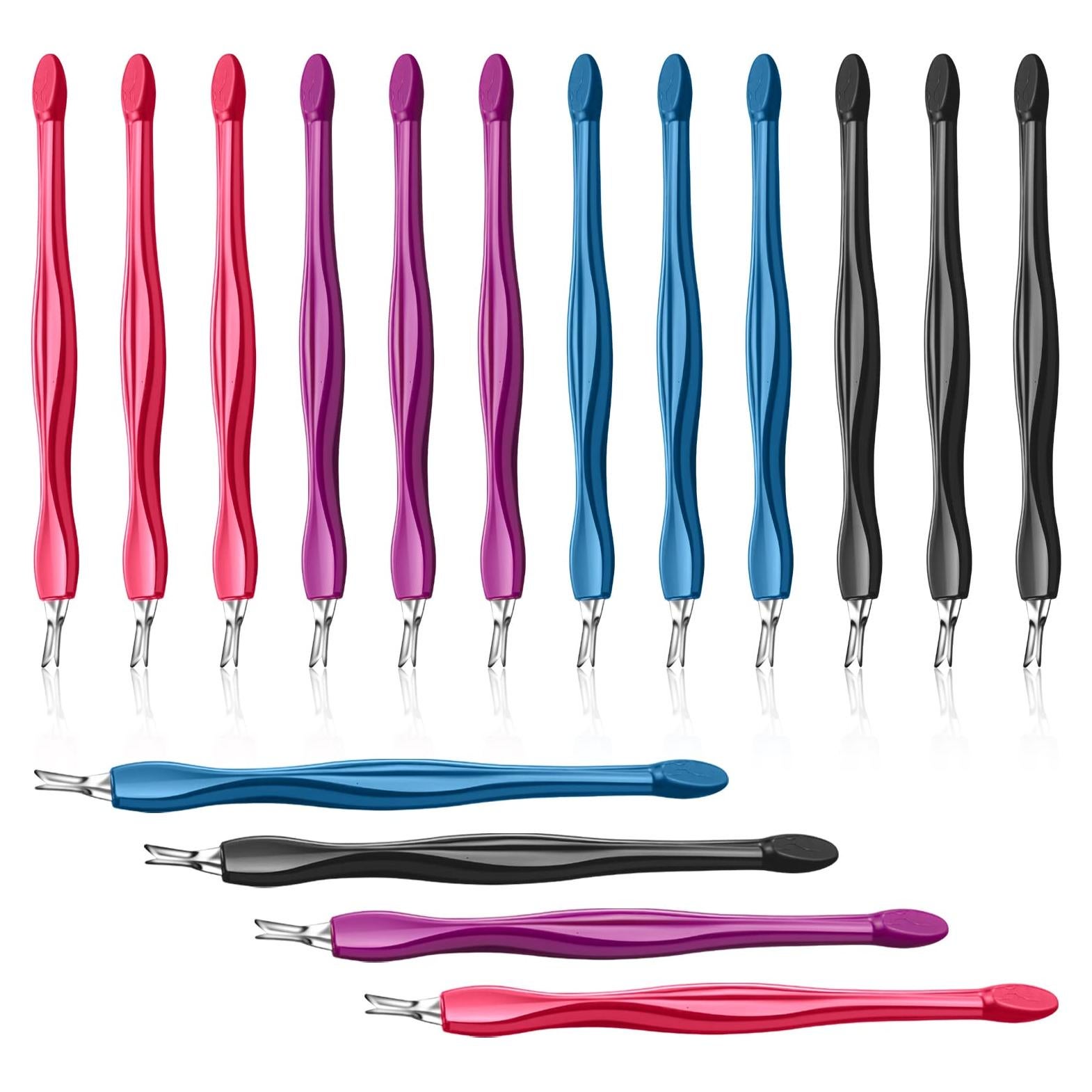 Empujadores de Cutículas Arbootjin 12 Piezas Colores Variados