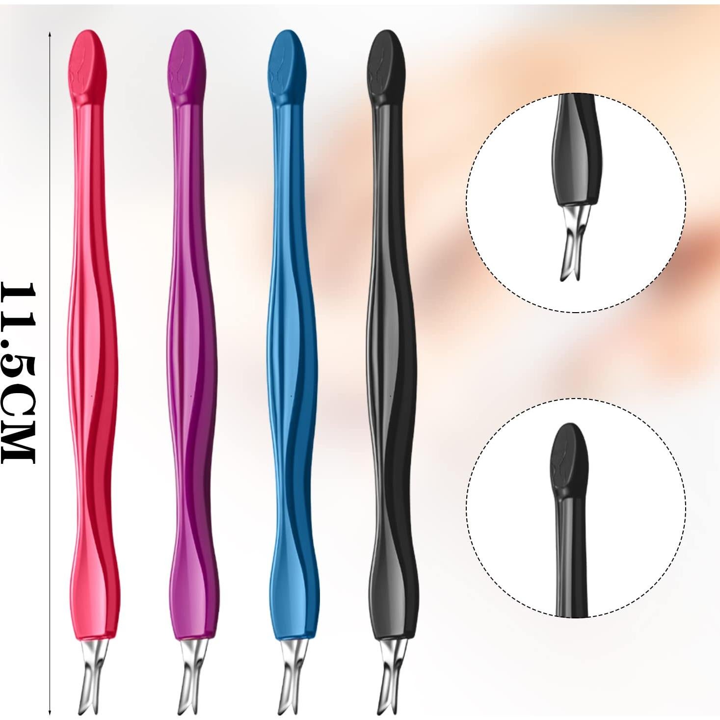 Empujadores de Cutículas Arbootjin 12 Piezas Colores Variados