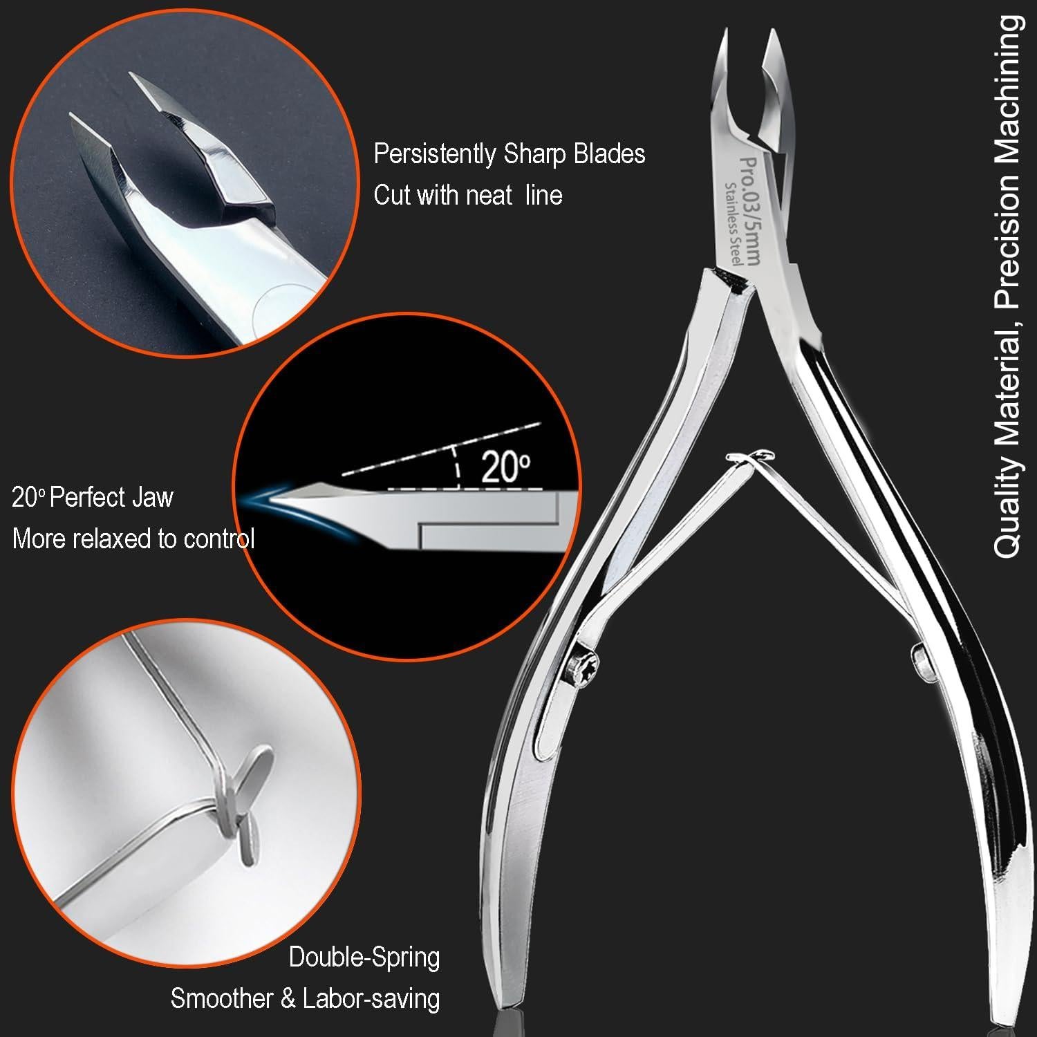Cortador de Cutículas LePinko Profesional con Empujador 5mm