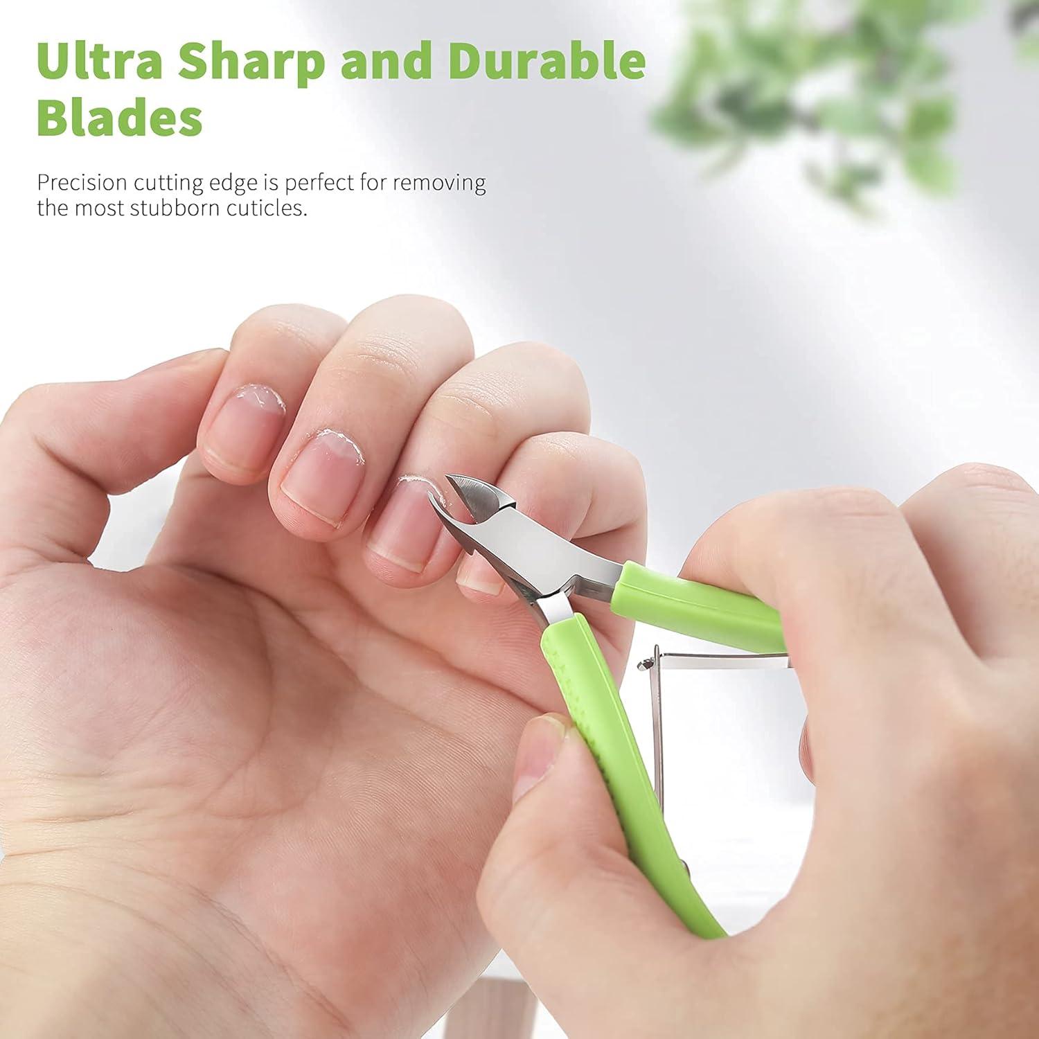 Cortador de Cutículas FVION 9mm Acero Inoxidable Verde