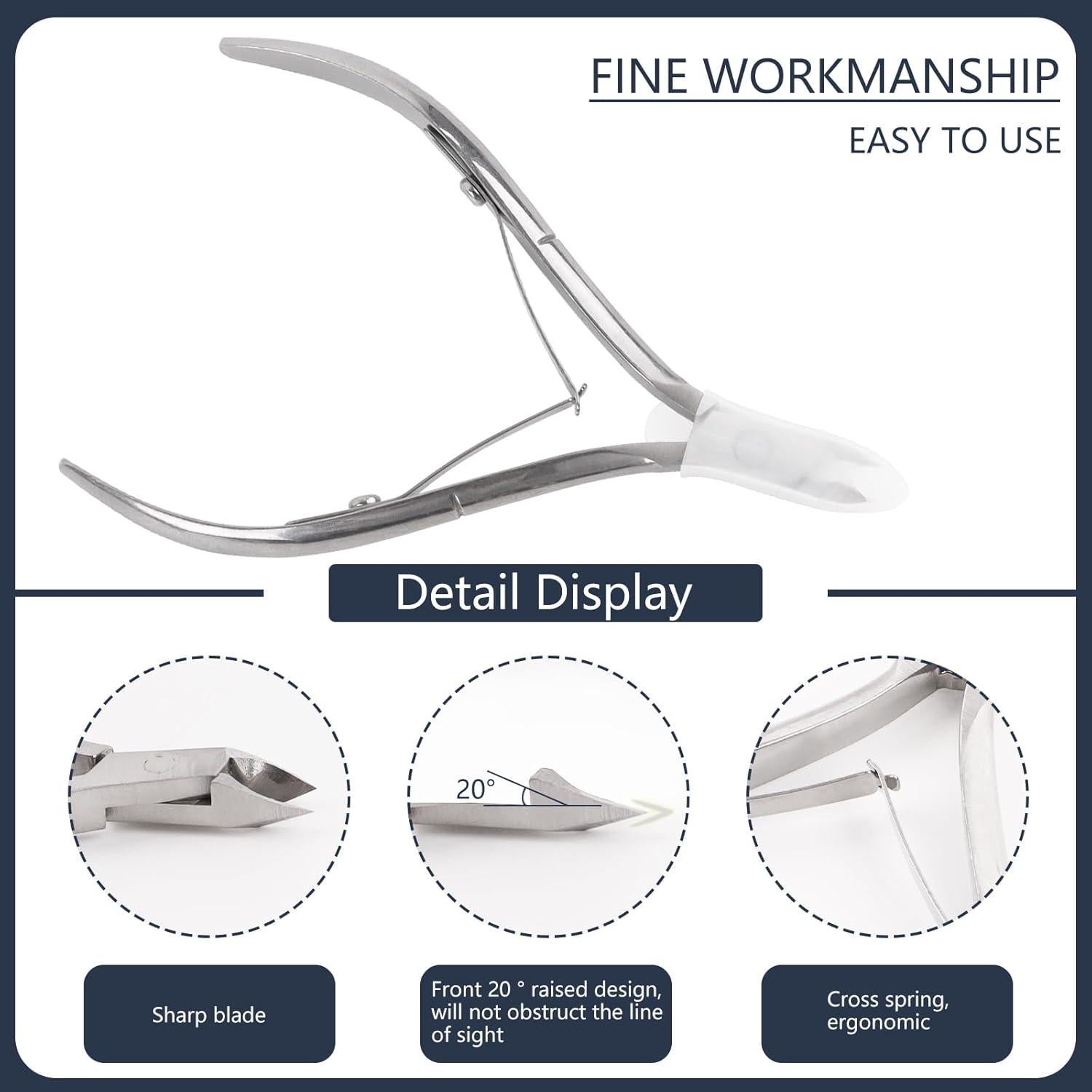 Cortador de Cutículas YOLCAR Acero Inoxidable 10.16 cm