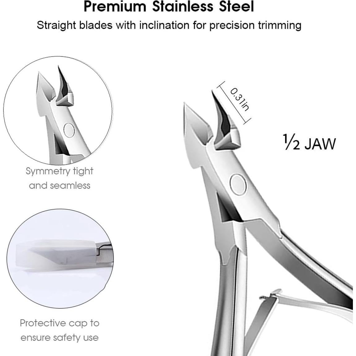 Set de 5 Cortadores de Cutículas Flauntia - Acero Inoxidable