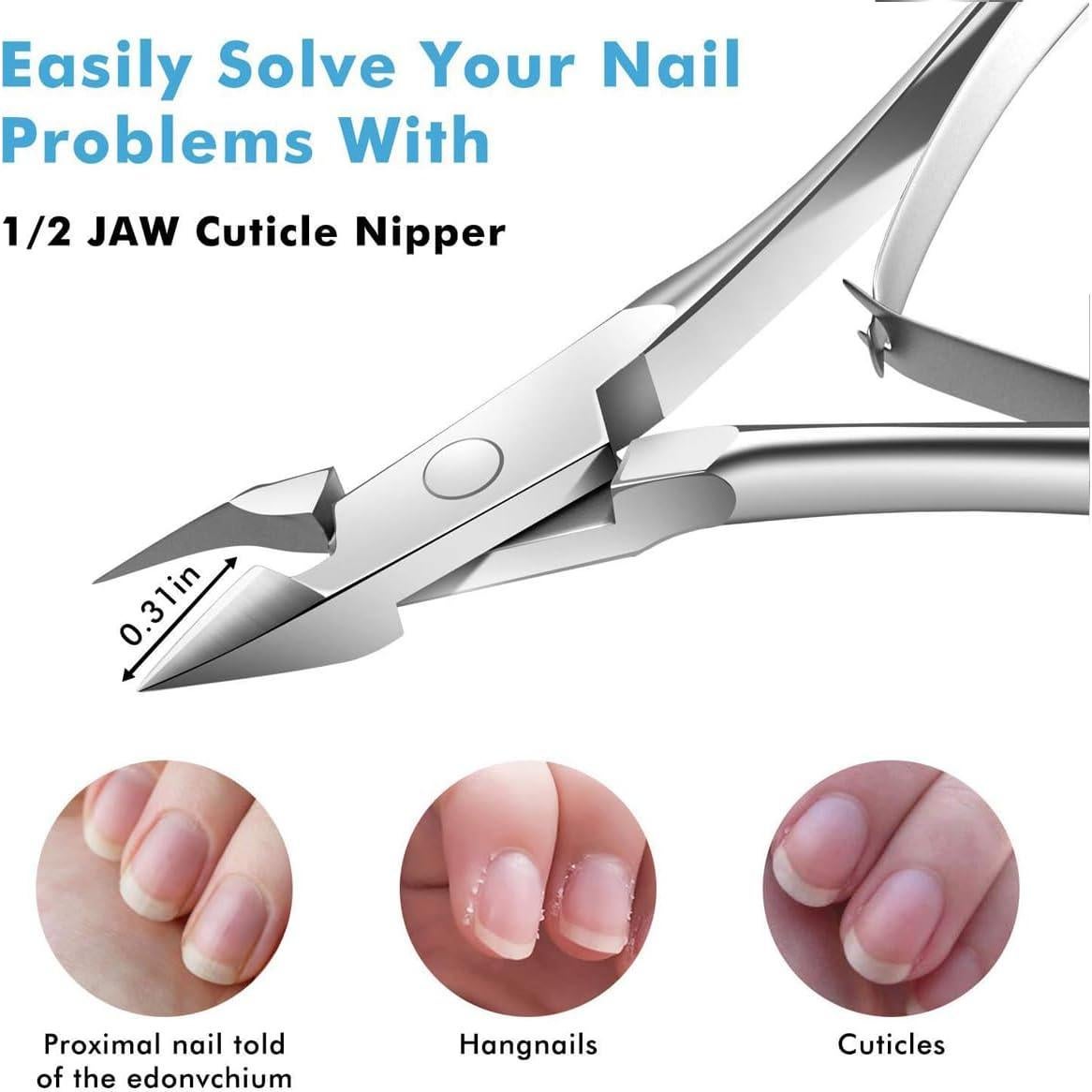 Set de 5 Cortadores de Cutículas Flauntia - Acero Inoxidable