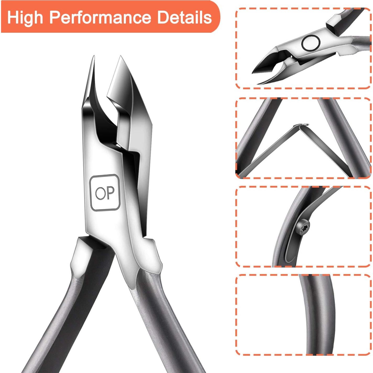 Cortador de Cutículas opove X7 mini Acero Inoxidable Gris