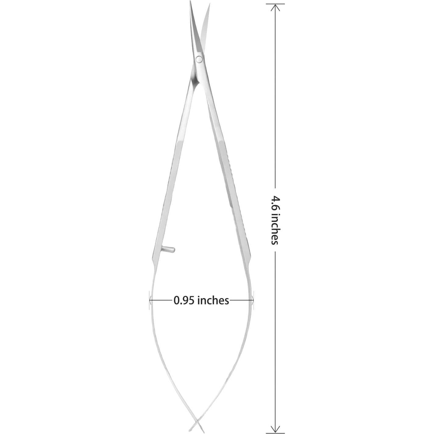 Tijeras de Cutícula ZIZZON Curvadas de Acero Inoxidable 2.41cm