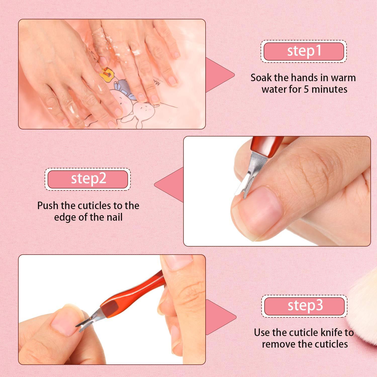 Mudder 30 Piezas Cortador de Cutículas Acero Inoxidable 10.8 cm