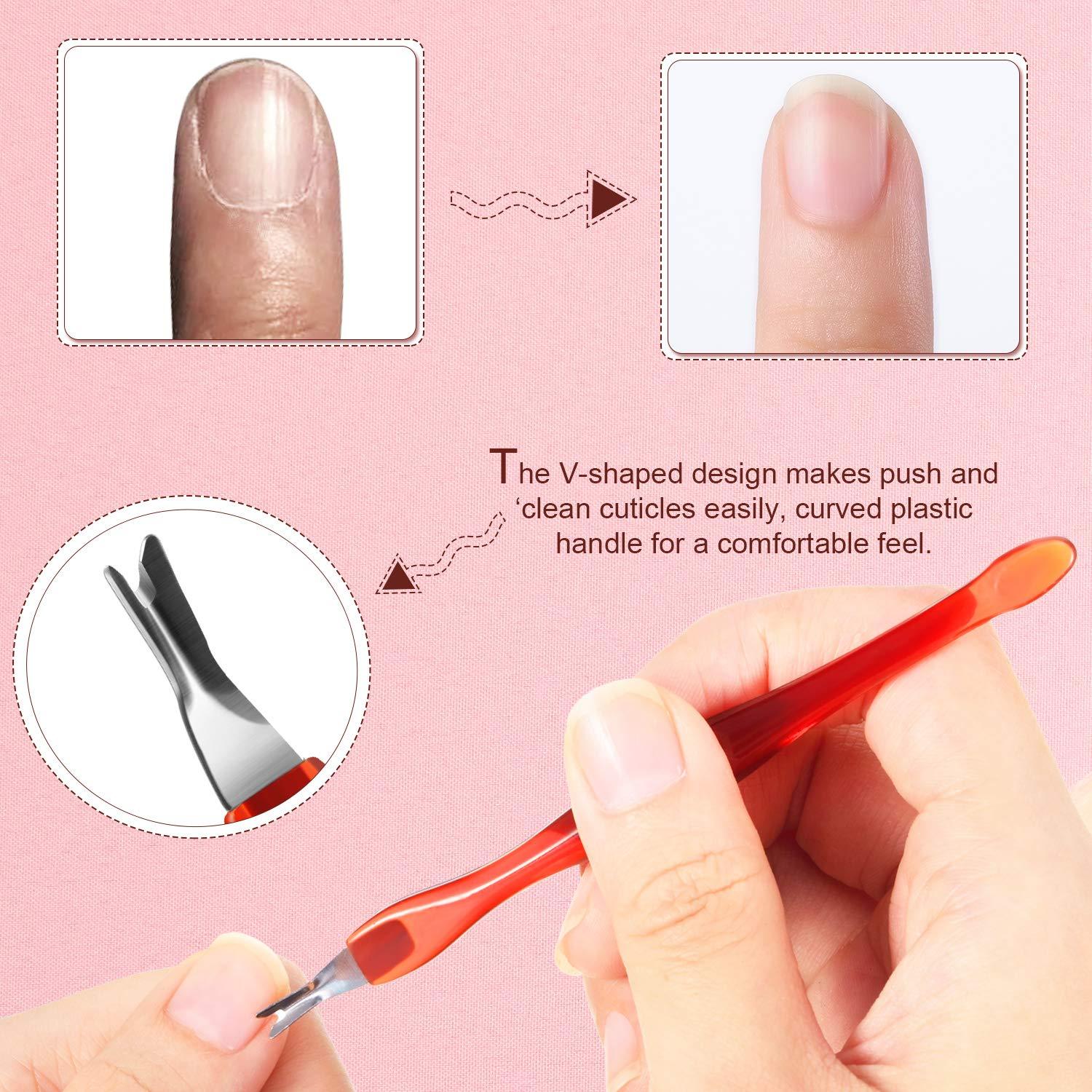 Mudder 30 Piezas Cortador de Cutículas Acero Inoxidable 10.8 cm