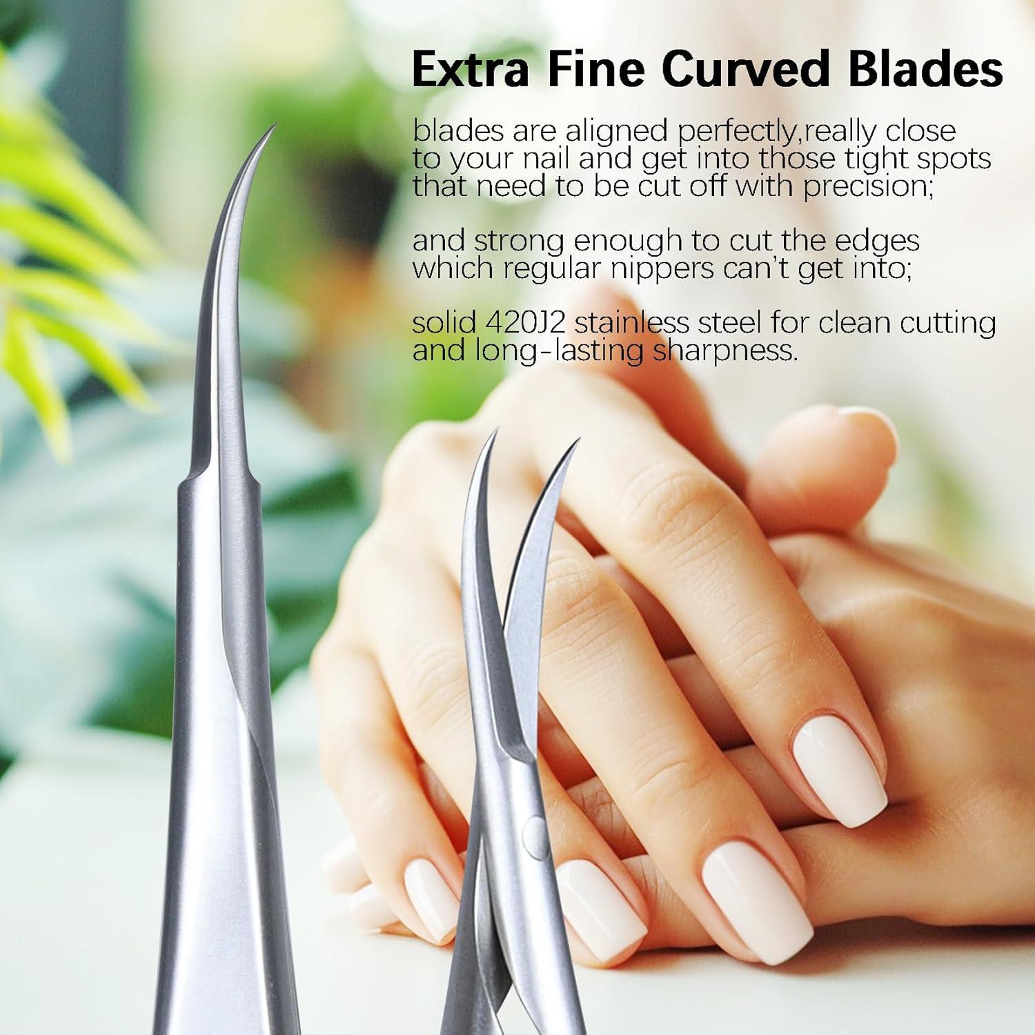 Tijeras de Cutícula XGIZMOO Curvadas Ultra Afiladas 9g