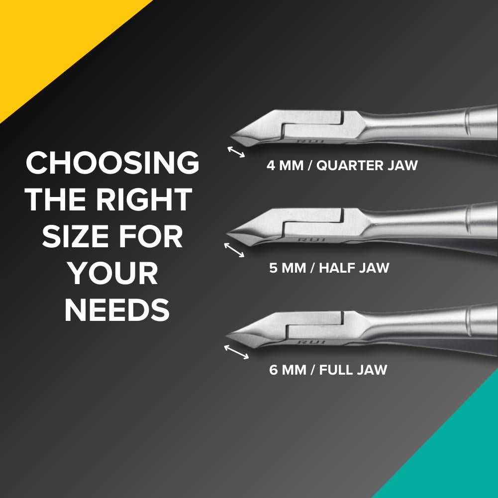 Cortaúñas de Cutícula Rui Smiths Doble Resorte 4mm Acero Inoxidable