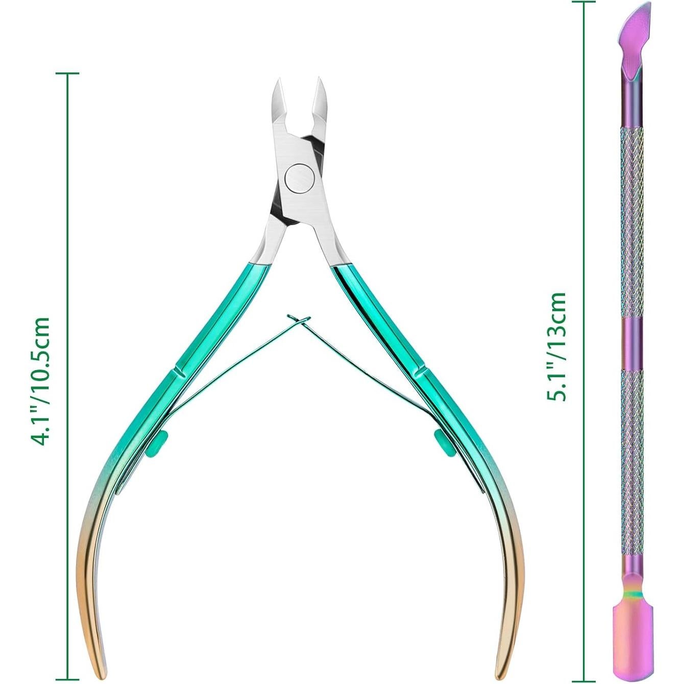 Cortador de Cutículas y Empujador de Acero Inoxidable Sipijian - 6 Piezas