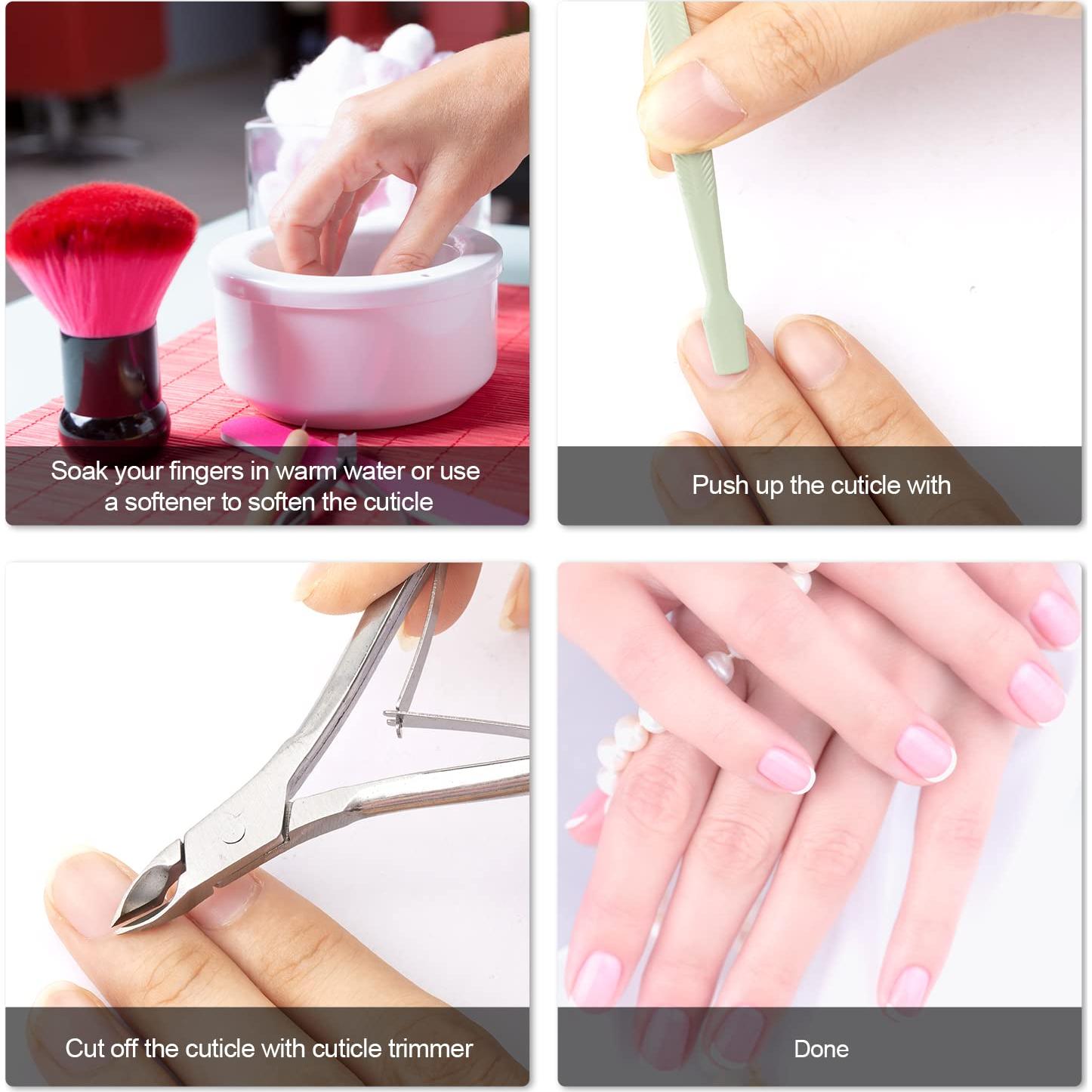 Kit Cortadores de Cutículas Mudder Acero Inoxidable 4 Piezas