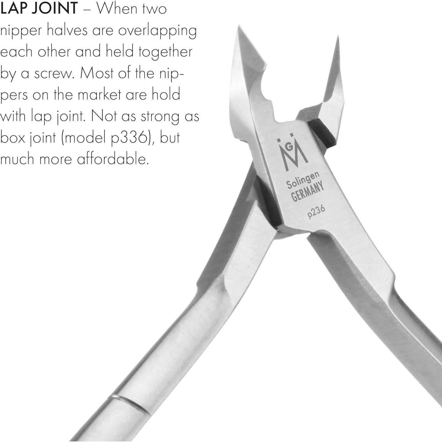 Cortador de Cutículas Profesional GERmanikure en Estuche de Cuero