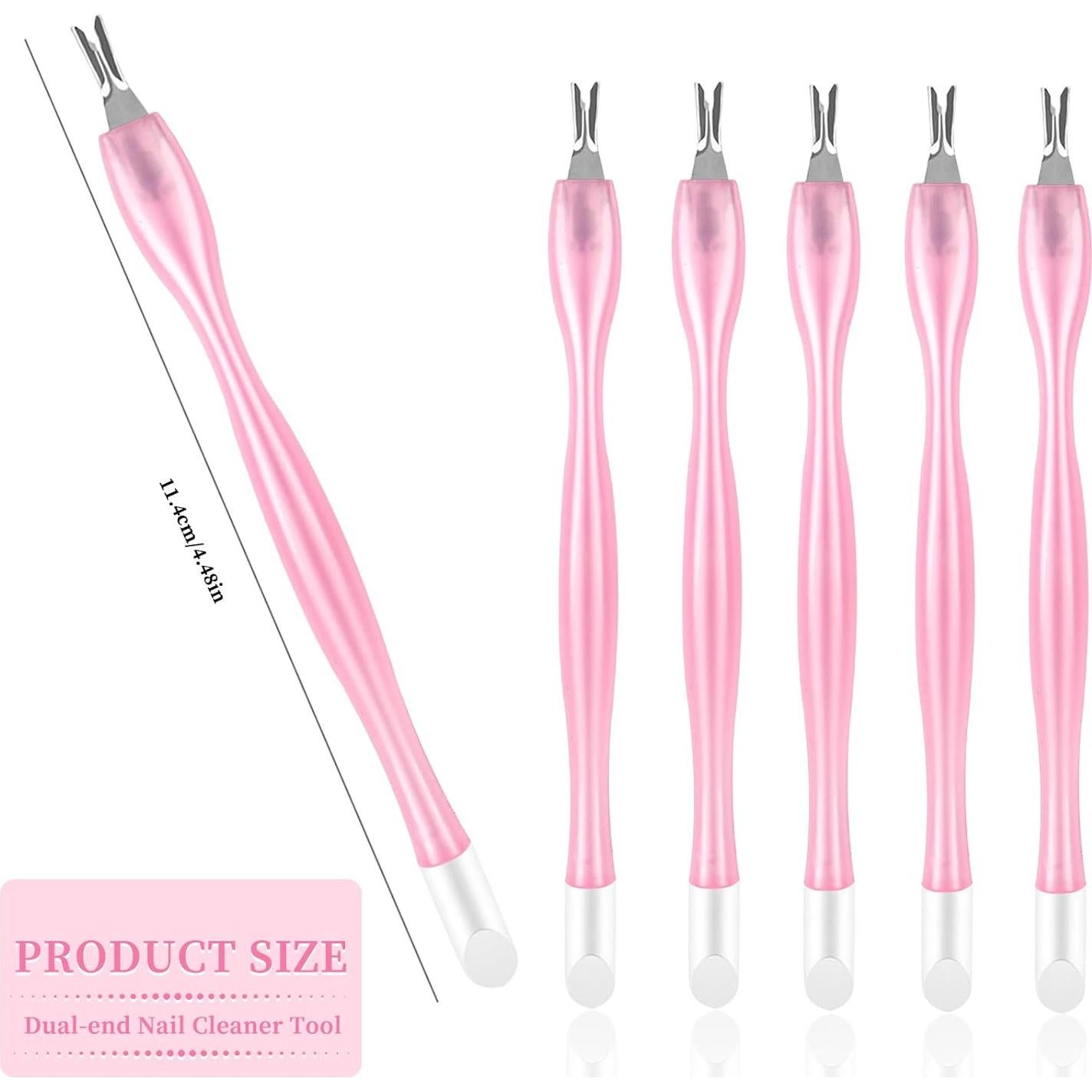 50 Piezas Recortador de Cutículas Heemeei Rosa - Herramientas de Uñas