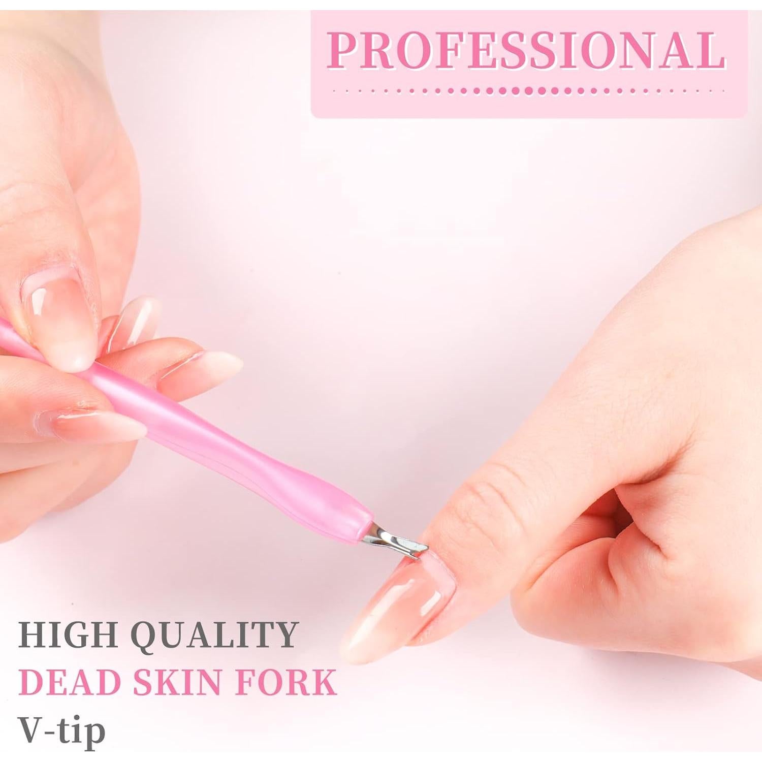 50 Piezas Recortador de Cutículas Heemeei Rosa - Herramientas de Uñas