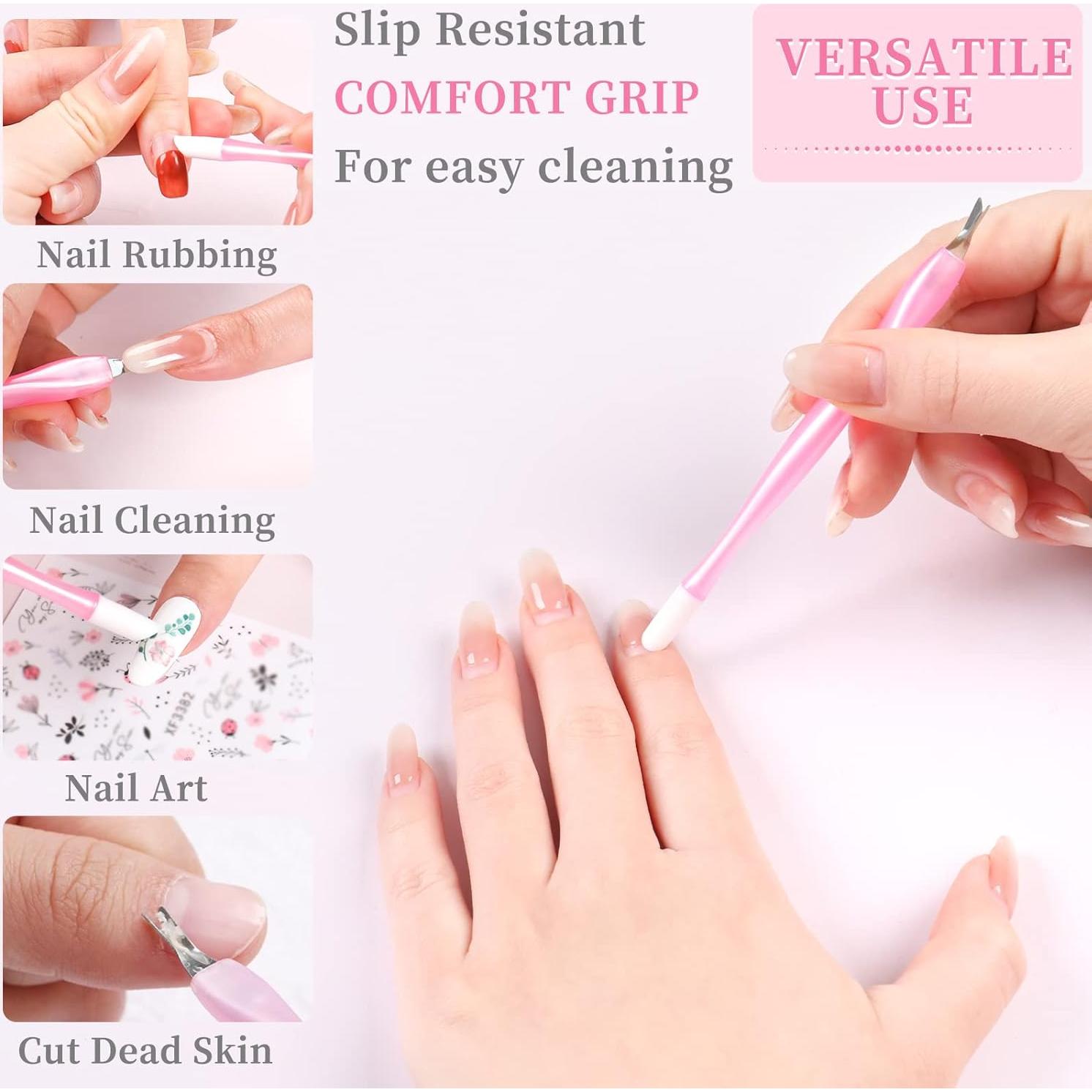 50 Piezas Recortador de Cutículas Heemeei Rosa - Herramientas de Uñas