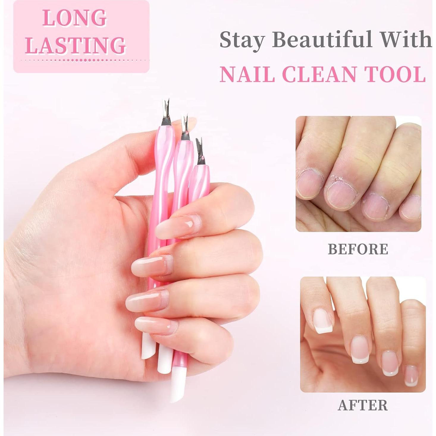 50 Piezas Recortador de Cutículas Heemeei Rosa - Herramientas de Uñas